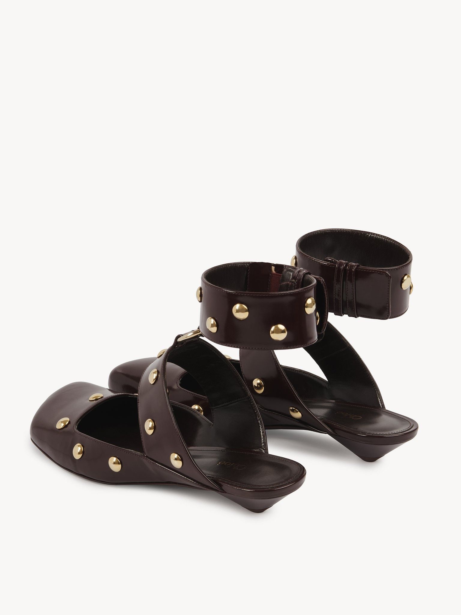 Chloe oc11z0525 Jade Sandals in Dark Brown Size US 11 / IT 41 - 5 Thumbnail