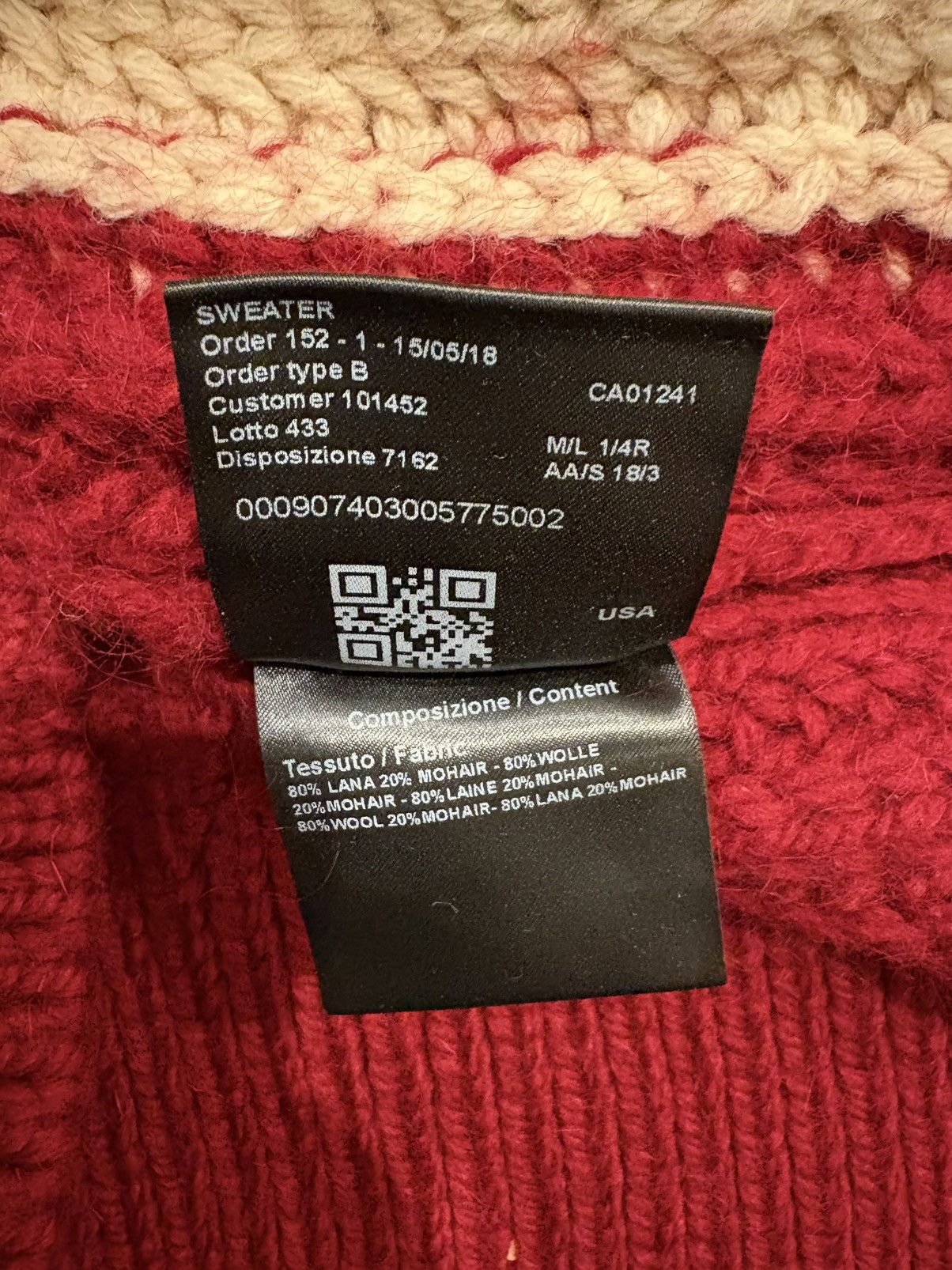 Calvin Klein 205W39NYC Calvin Klein 205W39NYC by Raf Simons V-Neck Sweater Size US M / EU 48-50 / 2 - 5 Thumbnail