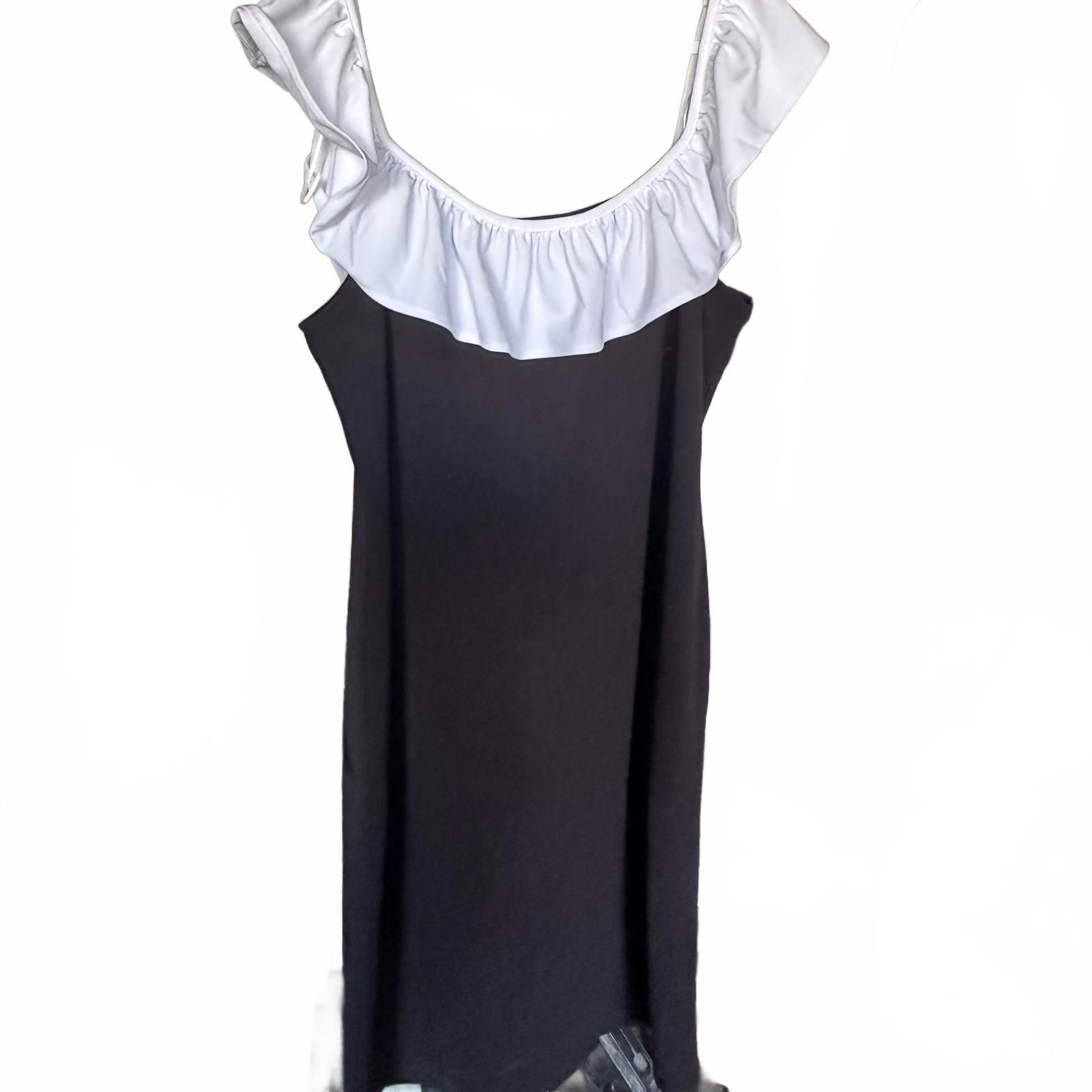 H&M H&M NWT Chic Black & White Ruffle Dress Size XXL / US 16-18 / IT 52-54 - 1 Thumbnail