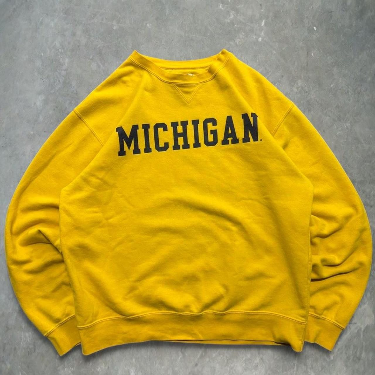 Vintage Crazy Vintage Y2K/2000s Michigan Wolverines Yellow Sweatshirt! Size US M / EU 48-50 / 2 - 1 Thumbnail