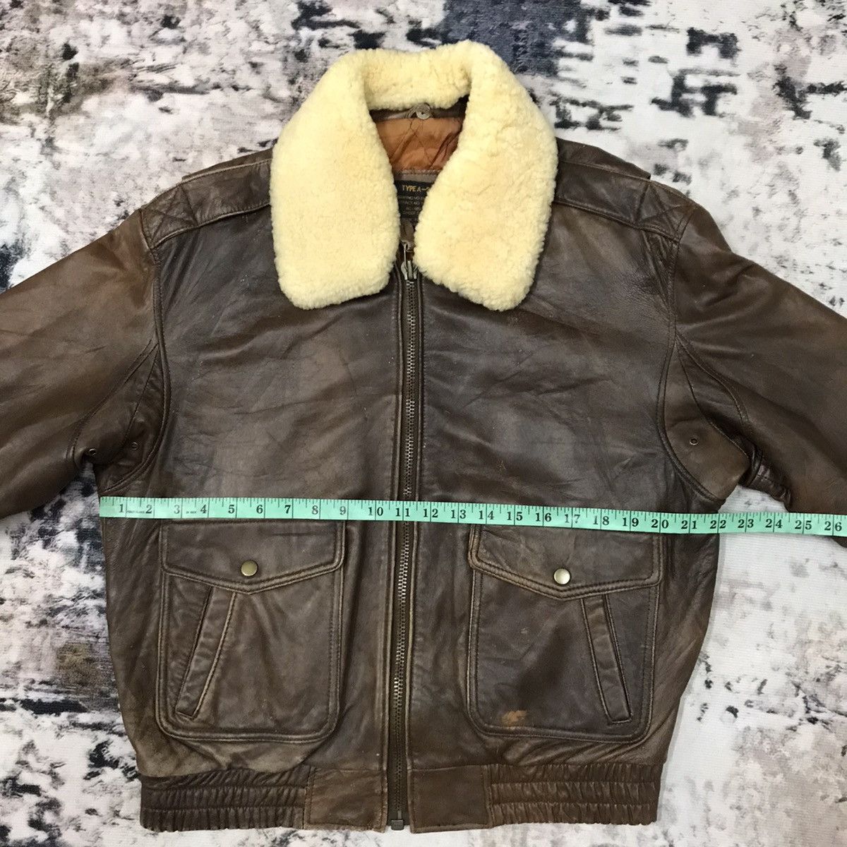 Vintage 90s Type A-2 UsArmy AirForce Bomber Leather Jacket
