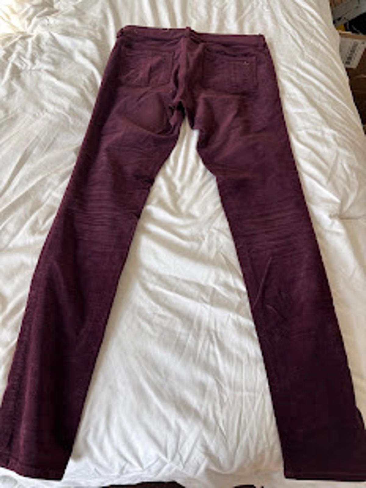 Rag & Bone Rag & Bone High Rise Skinny Velvet Size 27 Burgundy NWOT Size 27" / US 4 / IT 40 - 2 Thumbnail