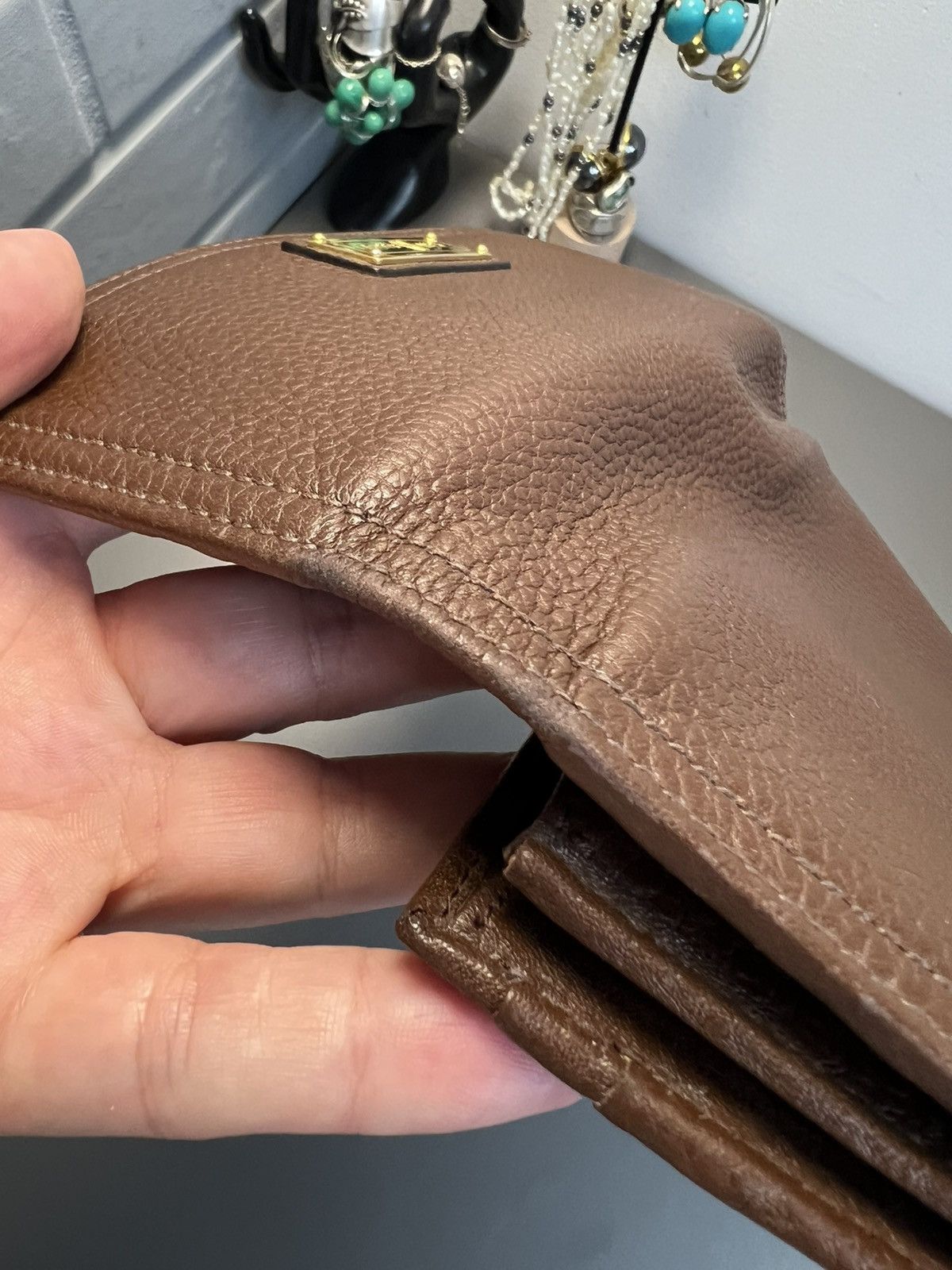 Car Shoe Car Shoe By Prada Leather Wallet Brown Size ONE SIZE - 8 Thumbnail