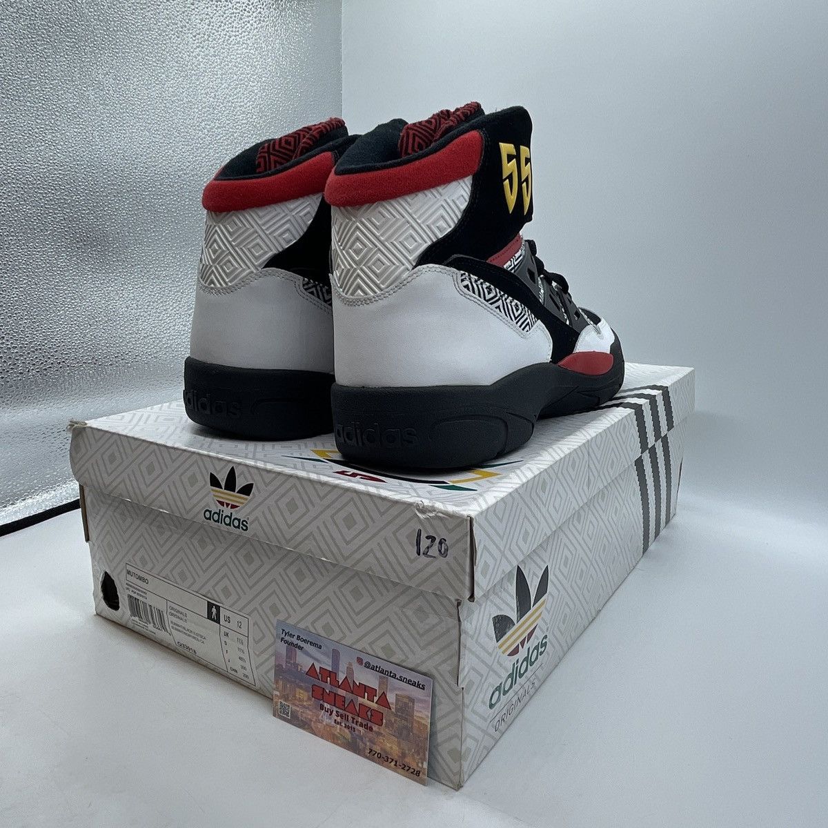 Adidas Mutombo white black red Size US 12 / EU 45 - 5 Thumbnail