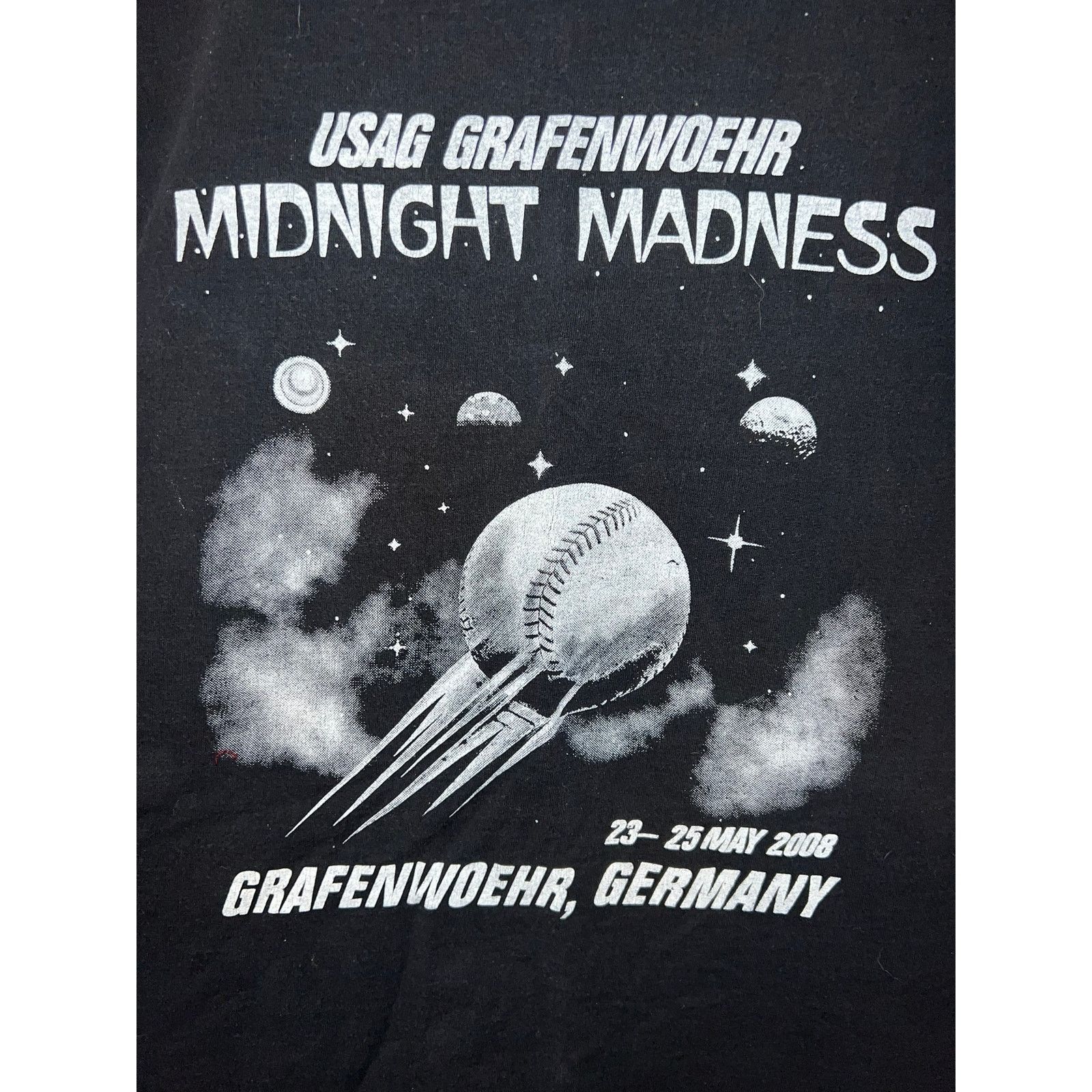 Fruit Of The Loom Vintage Baseball Shirt USAG Grafrenwoehr Germany Tee 2008 2X Size US XXL / EU 58 / 5 - 2 Thumbnail