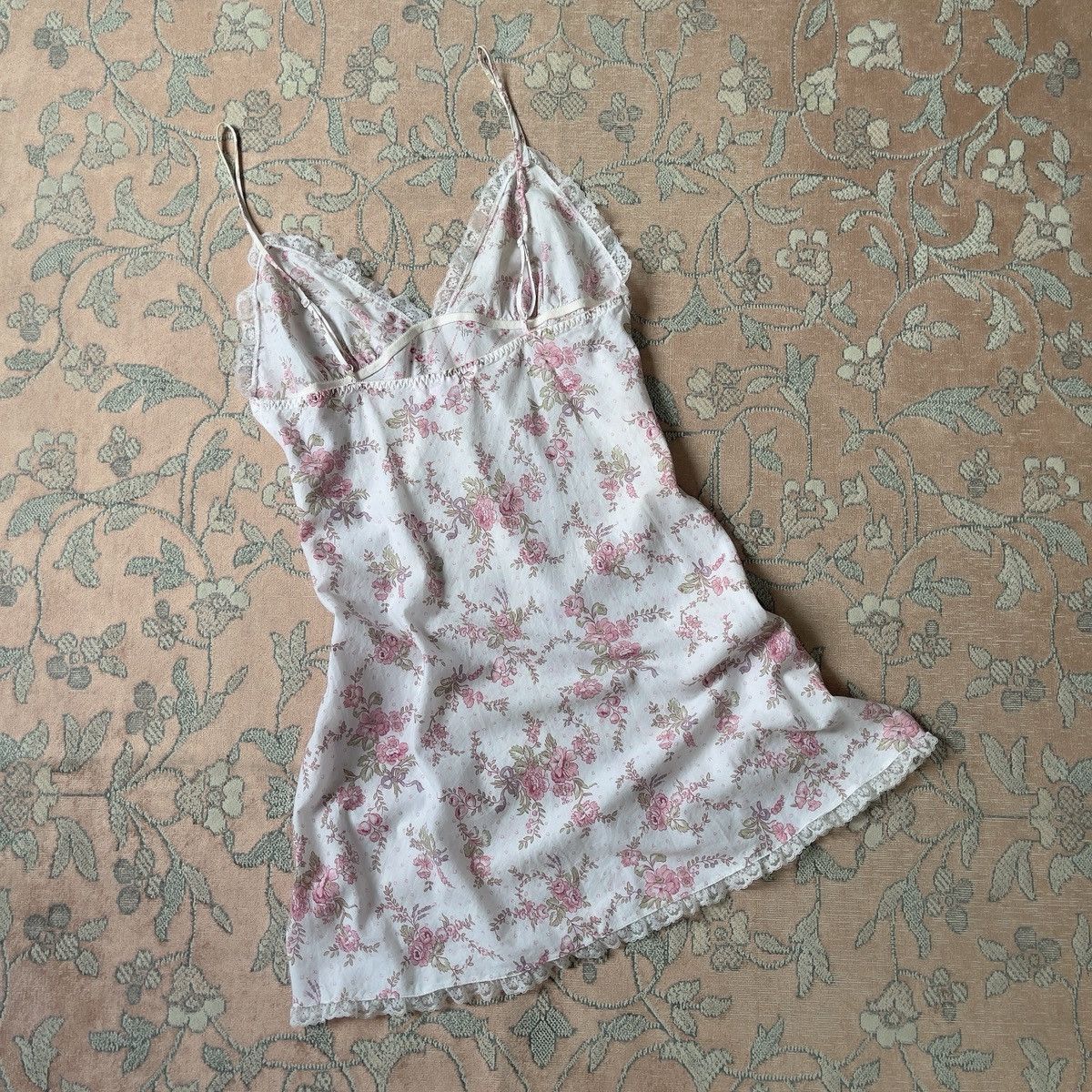 Victoria's Secret Victoria’s Secret White Cotton Floral Slip Dress (M) Size M / US 6-8 / IT 42-44 - 10 Thumbnail