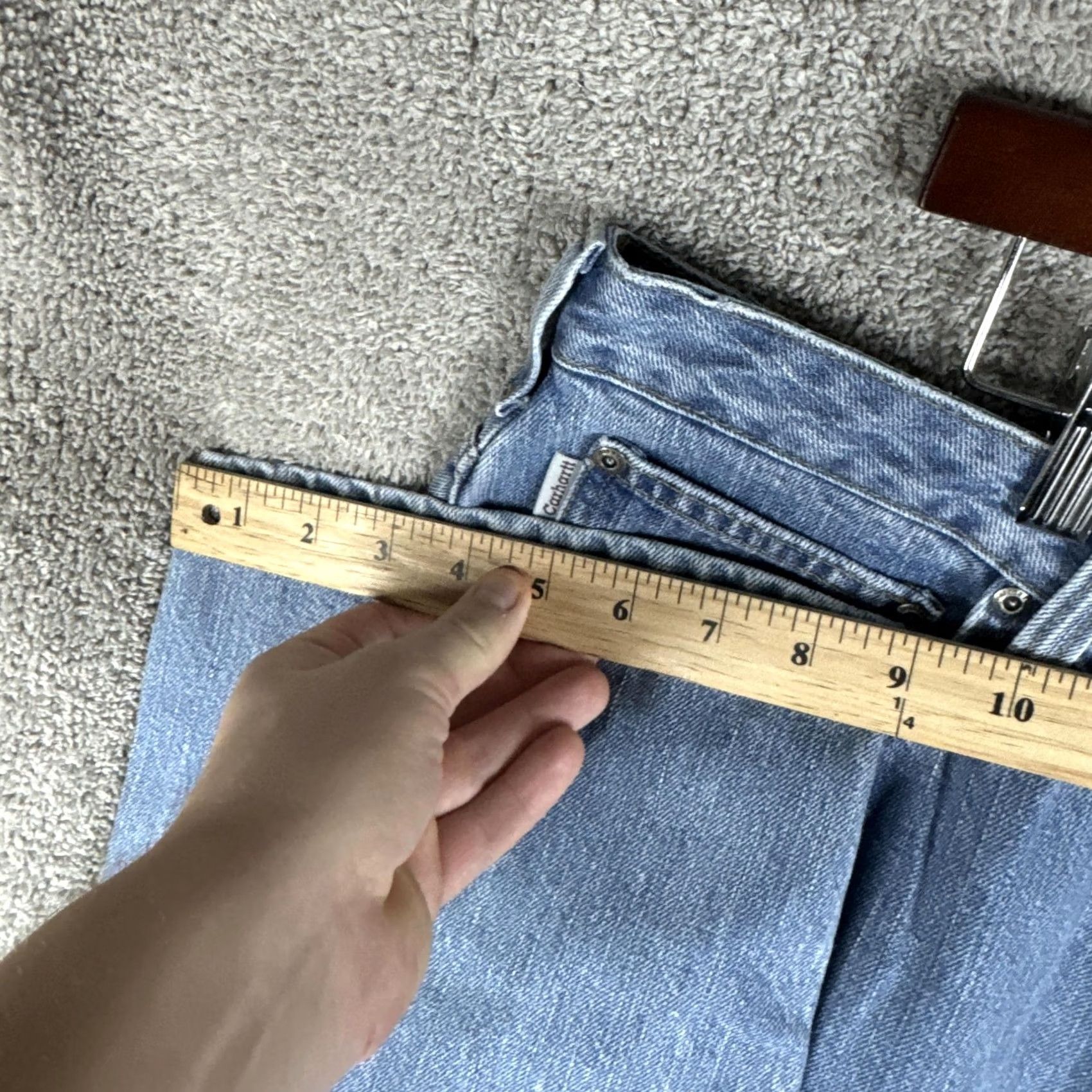 Carhartt Carhartt Jeans Womens 18x30 Blue High Rise Relaxed Fit WB 160 AIO Denim Workwear Jeans Size 40" / US 18 - 7 Thumbnail