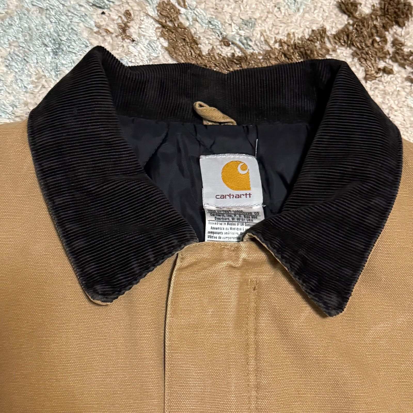 Carhartt Vintage Carhartt Quilted Canvas Jacket Large C26 CML Tan Size US L / EU 52-54 / 3 - 3 Thumbnail