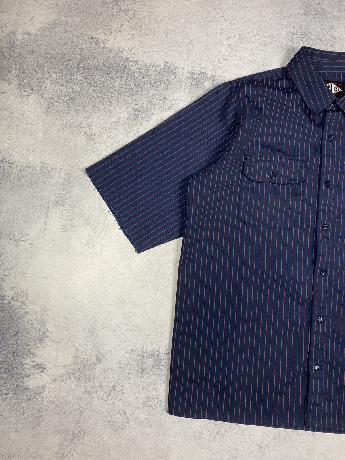 Independent Truck Co. Independent Striped Work Button Up Shorts Sleeves Shirt Size US L / EU 52-54 / 3 - 4 Thumbnail