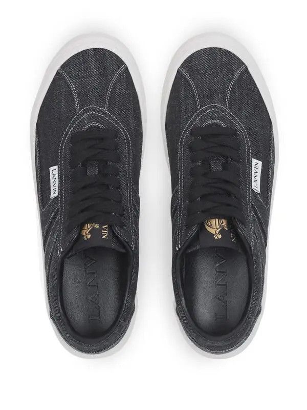 Lanvin oc11z0526 Denim Sneakers in Black Size US 7.5 / EU 40-41 - 4 Thumbnail