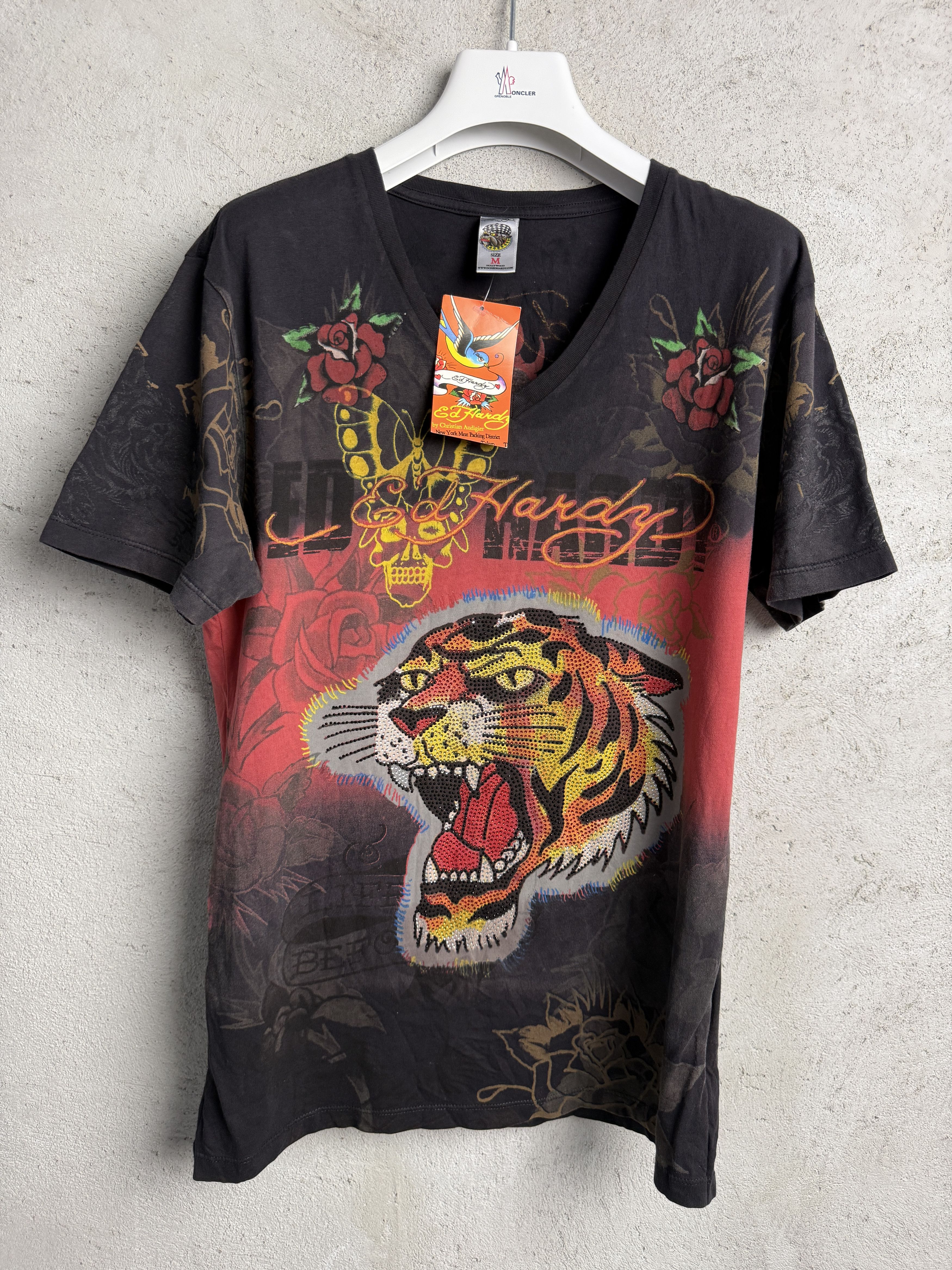 Ed Hardy Christian Audigier big logo t-shirt tee y2k 00s