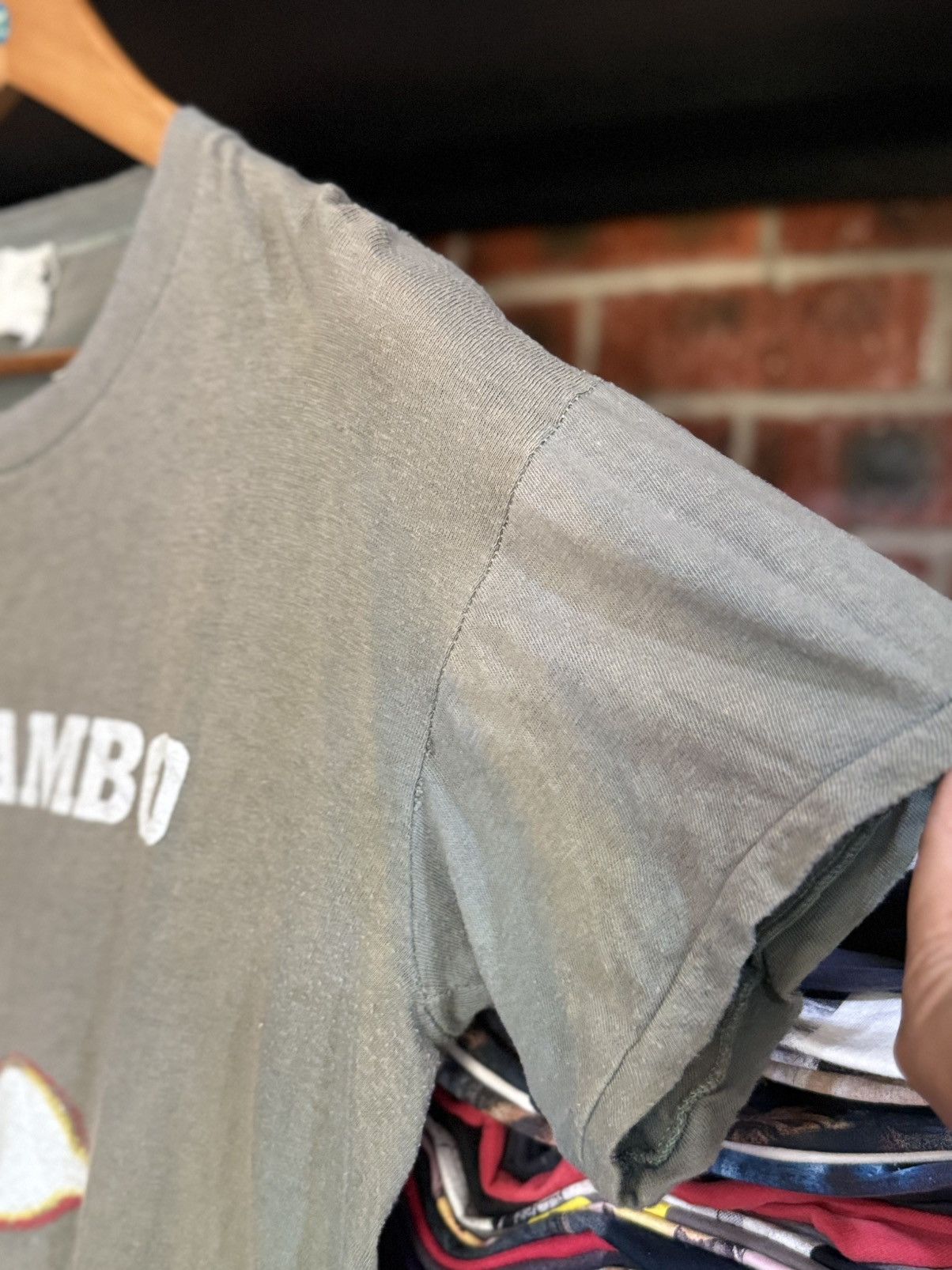 Vintage Thrashed Vintage 80s Rambo Movie Promo Sun Faded Tee Size US M / EU 48-50 / 2 - 9 Thumbnail