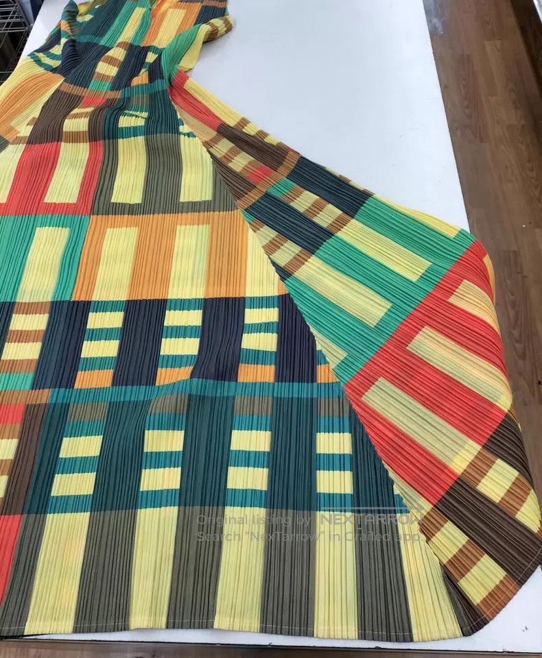 Issey Miyake Issey Miyake Color Striped Plaid Maxi Skirt Size XXL / US 16-18 / IT 52-54 - 6 Thumbnail