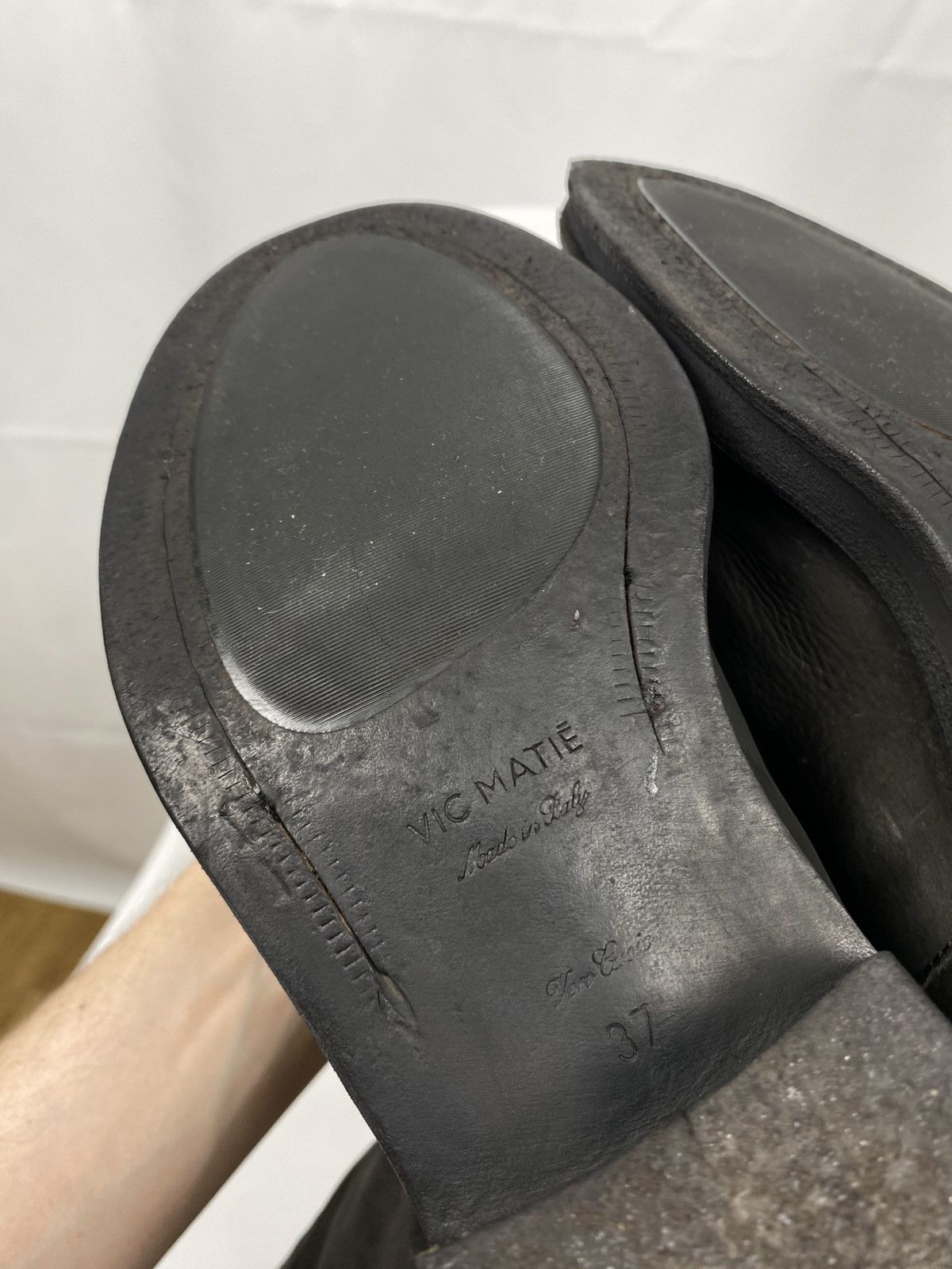 VIC MATI Vic Matie Genuine Leather Waxed Boots Sock size 37 Size US 7 / IT 37 - 8 Thumbnail