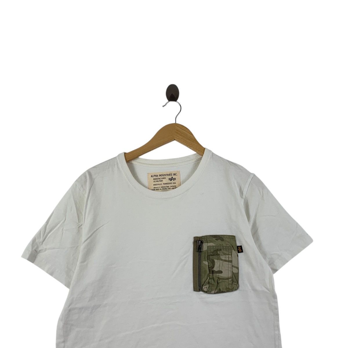 Alpha Industries APLHA INDUSTRIES USA Camo Patchwork Zipper Pocket Tee Shirt Size US L / EU 52-54 / 3 - 2 Thumbnail