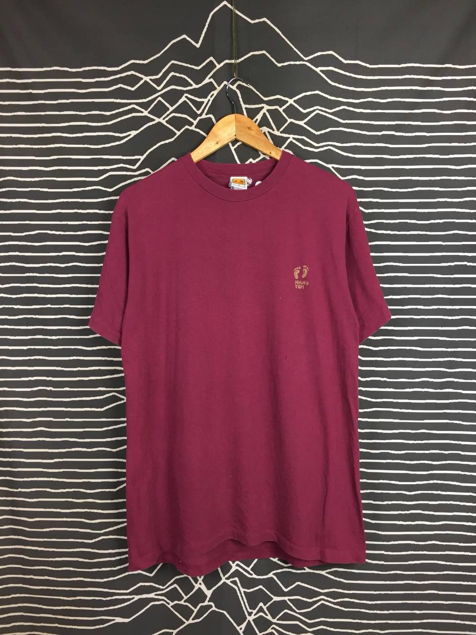 Hang Ten Vtg 80s 90s Hang Ten Classic Surf Big Logo Single Stitch Tee Size US M / EU 48-50 / 2 - 5 Thumbnail
