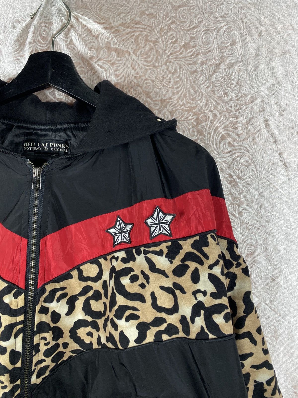 Japanese Brand Vintage Hell Cat Punks Ricca Leopard Panel Hooded Punk Jacke Size ONE SIZE - 9 Thumbnail
