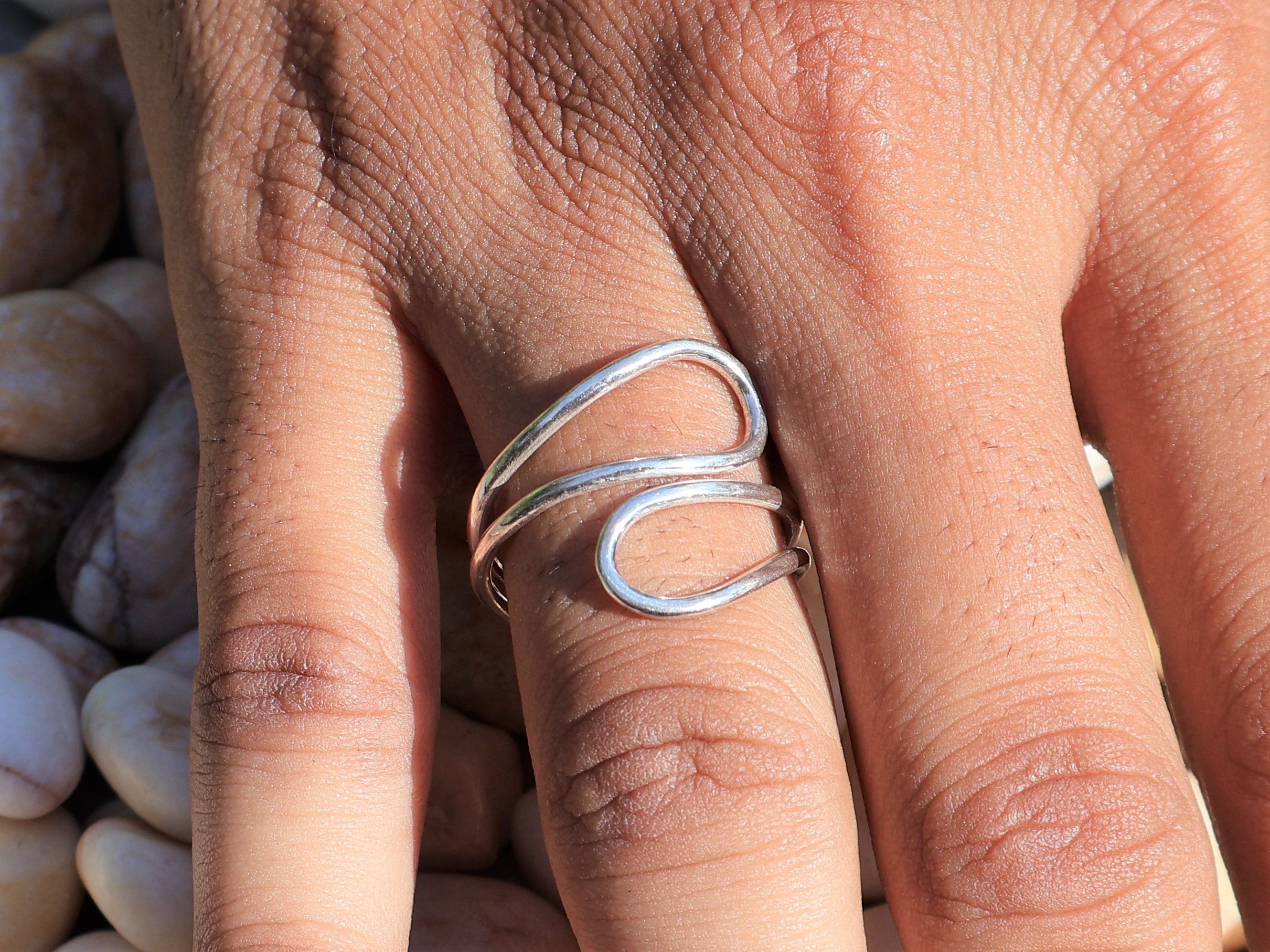 Handmade Silver Band Ring, 925 Silver Jewelry, Handmade Promise Ring, Size ONE SIZE - 7 Thumbnail