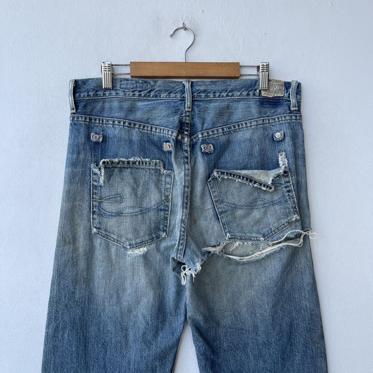 Chip & Pepper Archival Chip & Pepper Destroyed Boro Denim Jeans Size US 31 - 14 Thumbnail