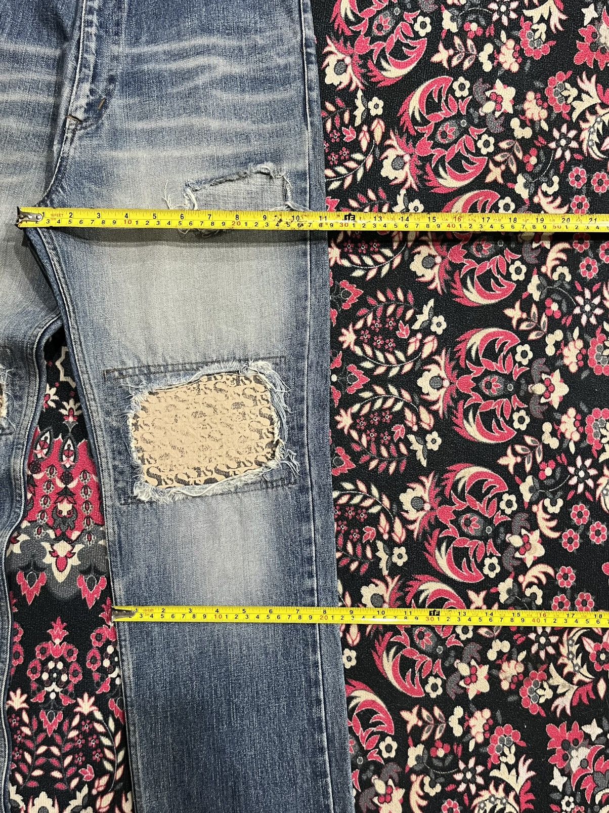 Japanese Brand Japanese Brand Skullshit Hardliner Knee Patch Blue Jeans Size US 29 - 15 Thumbnail