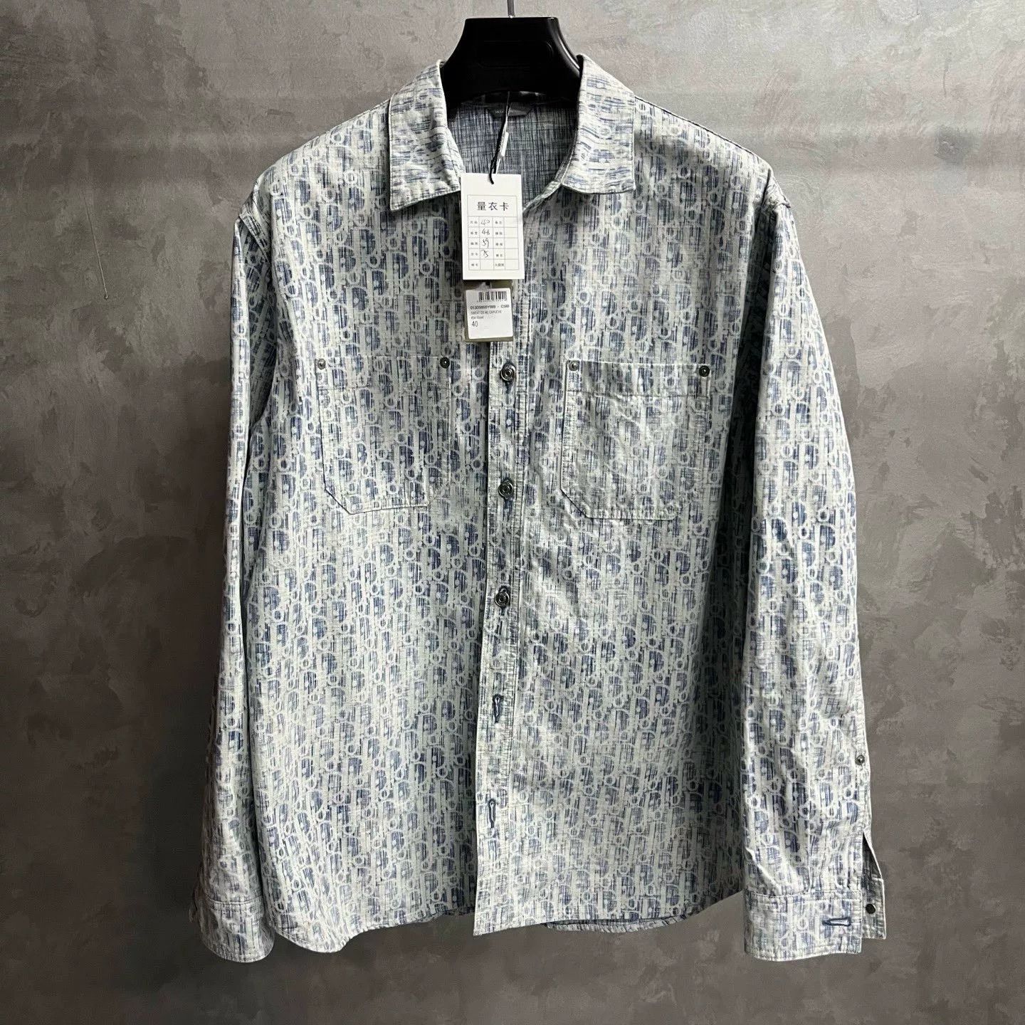 Dior Dior Denim Printed Blue Shirt xs Men Size US XS / EU 42 / 0 - 1 Thumbnail