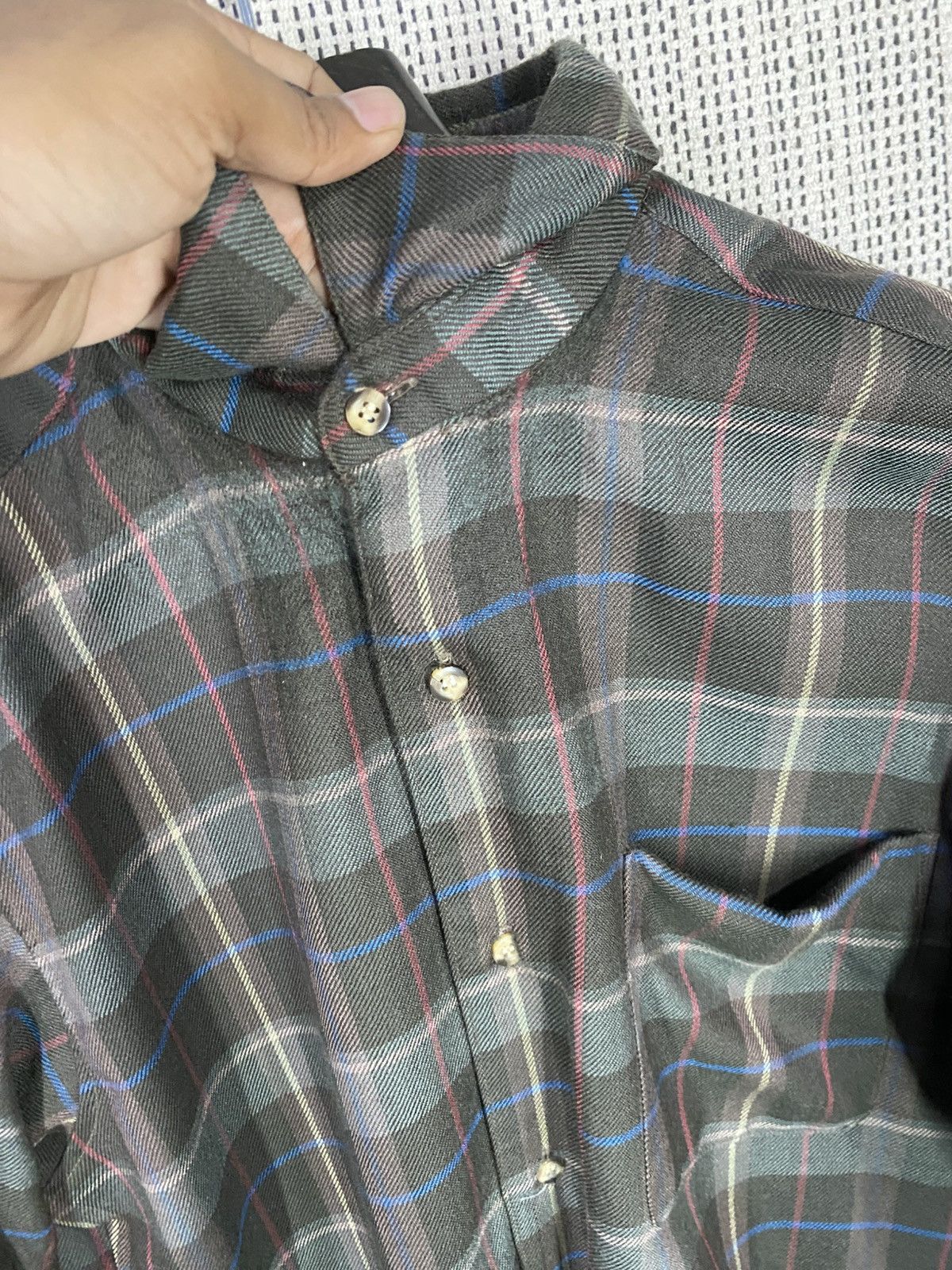 Balenciaga Vintage 90s balenciaga woolshirt button check hard to find Size US M / EU 48-50 / 2 - 8 Thumbnail