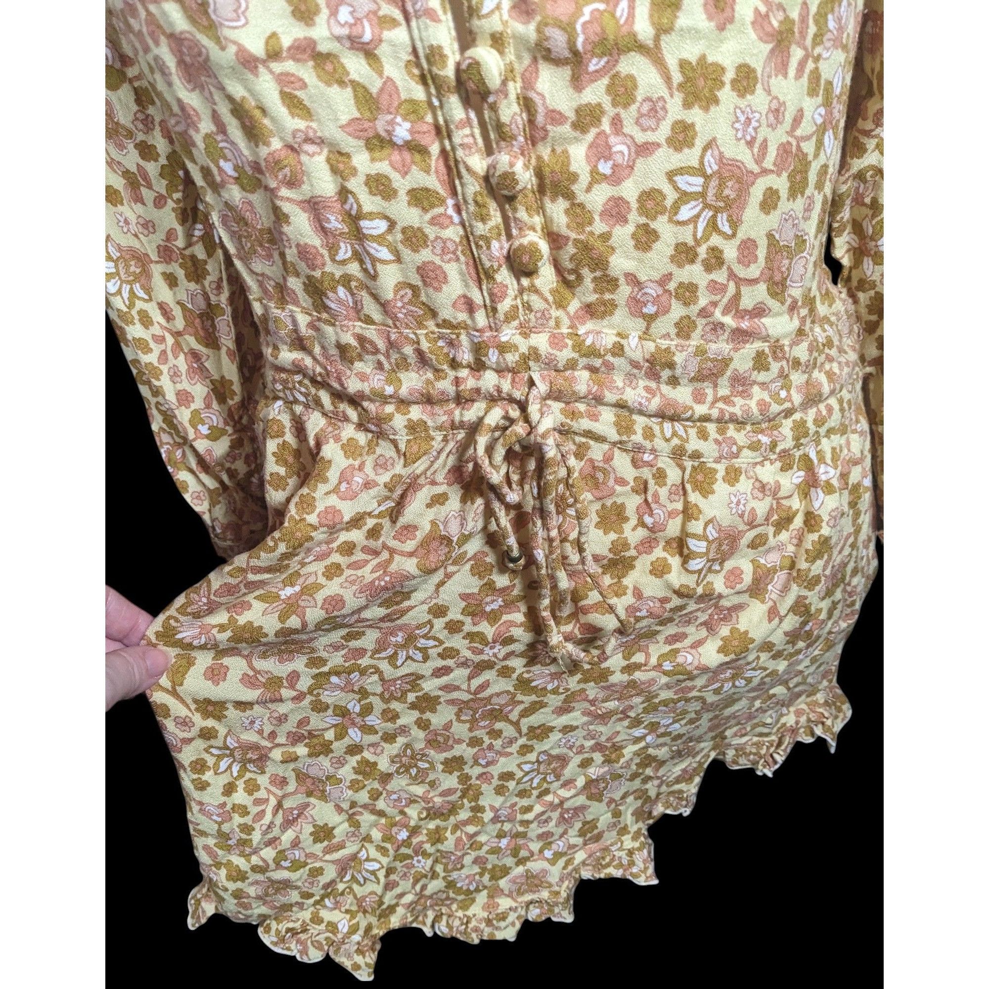 Other Barefoot Blonde Joni Play Dress Neutral Floral With Drawstri Size S / US 4 / IT 40 - 3 Thumbnail