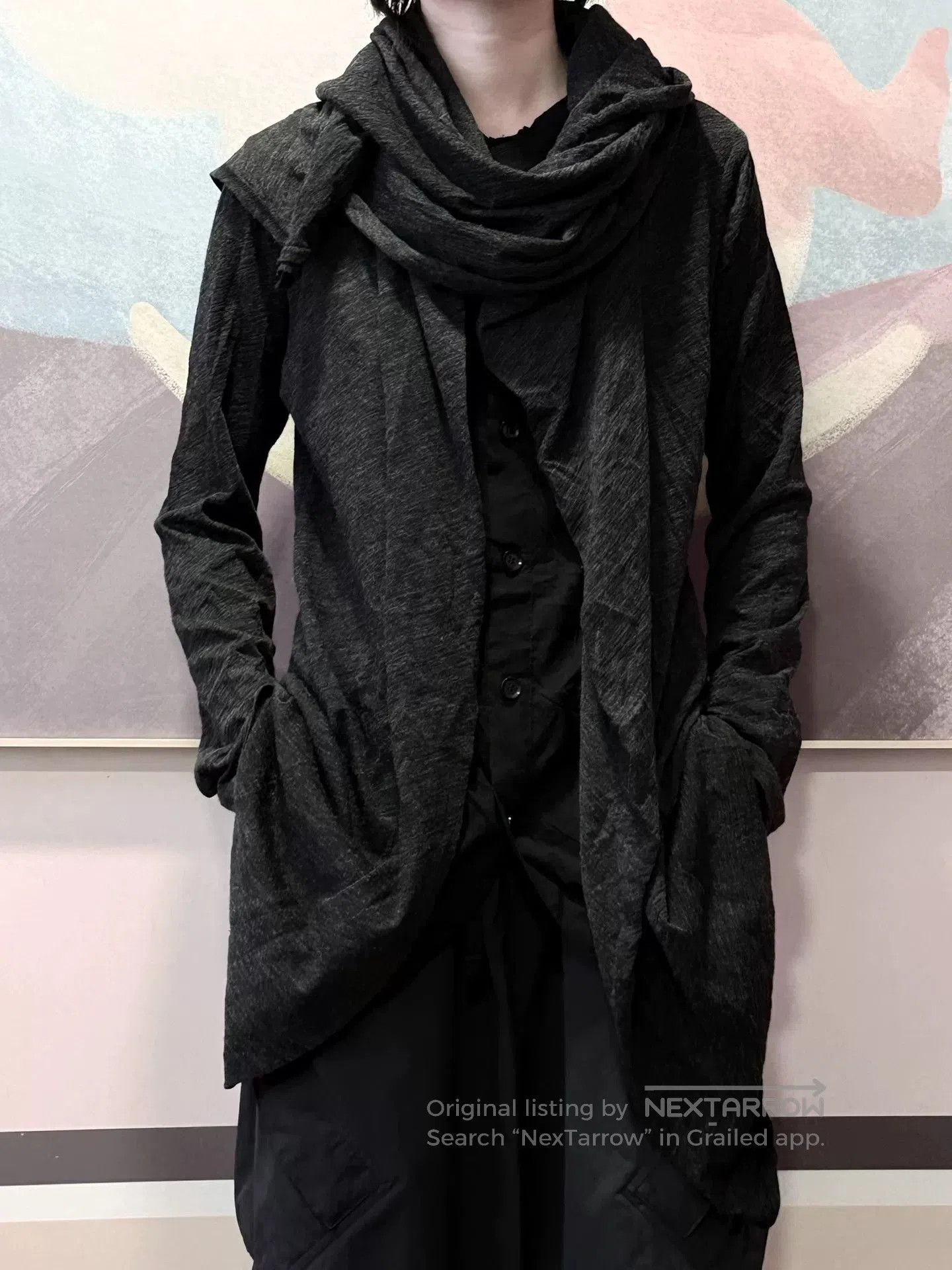 Yohji Yamamoto Yohji Yamamoto Wool Cardigan with Scarf. Size US S / EU 44-46 / 1 - 7 Thumbnail