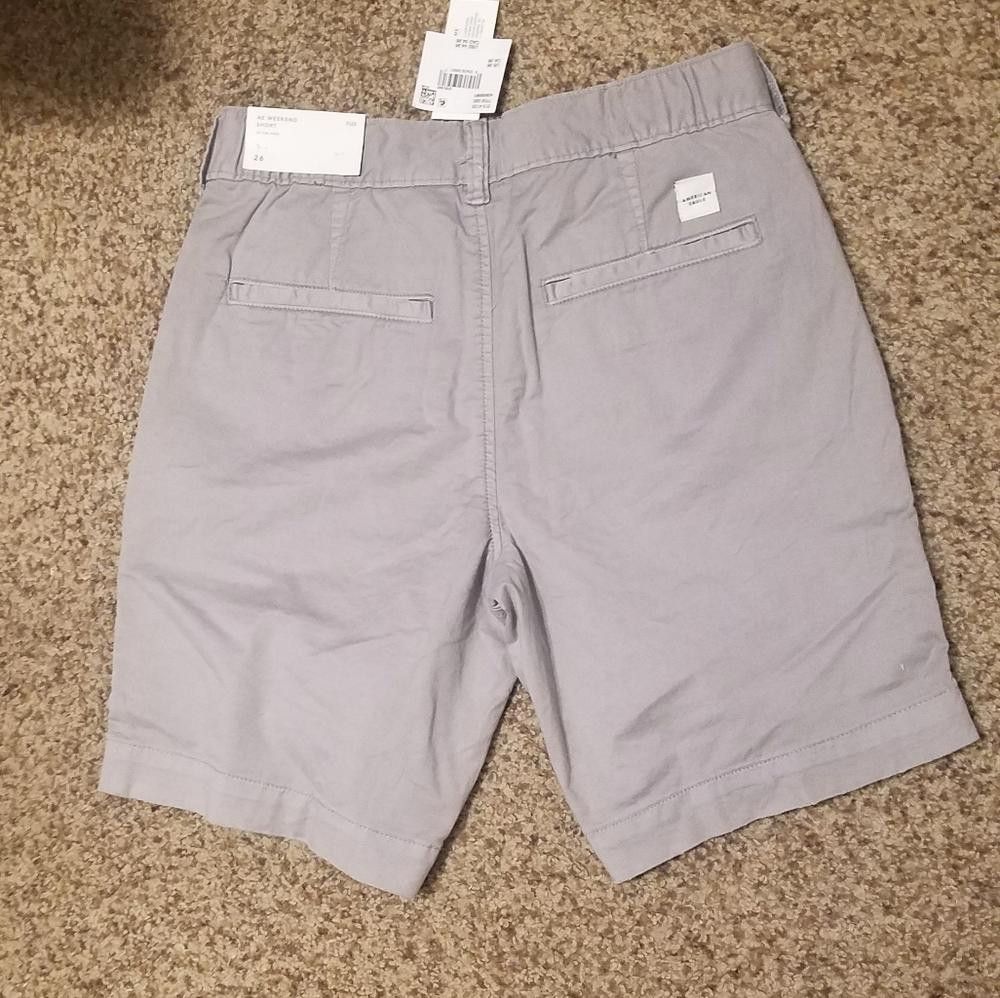 Designer NWT American Eagle Men's Gray Shorts Size 26 Size US 26 / EU 42 - 2 Thumbnail