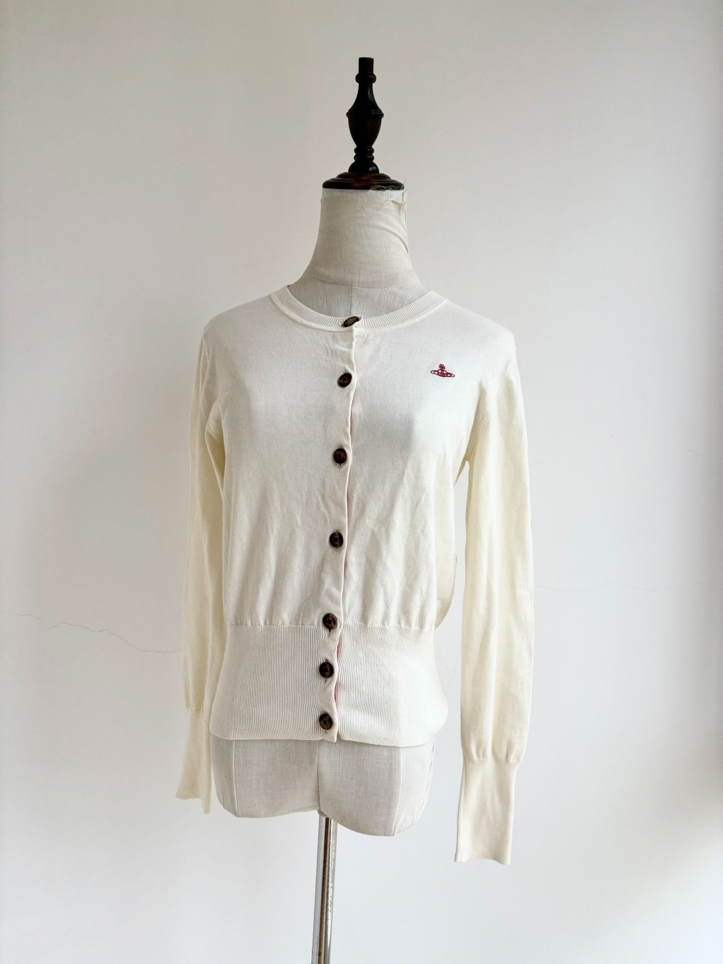 Vivienne Westwood Vivienne Westwood White Saturn Knit Sweater Size S / US 4 / IT 40 - 1 Thumbnail