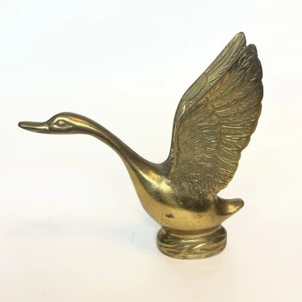 Other VTG Solid Brass Long Neck Swan Figurine Mid Century Decor 6” Size ONE SIZE - 11 Thumbnail