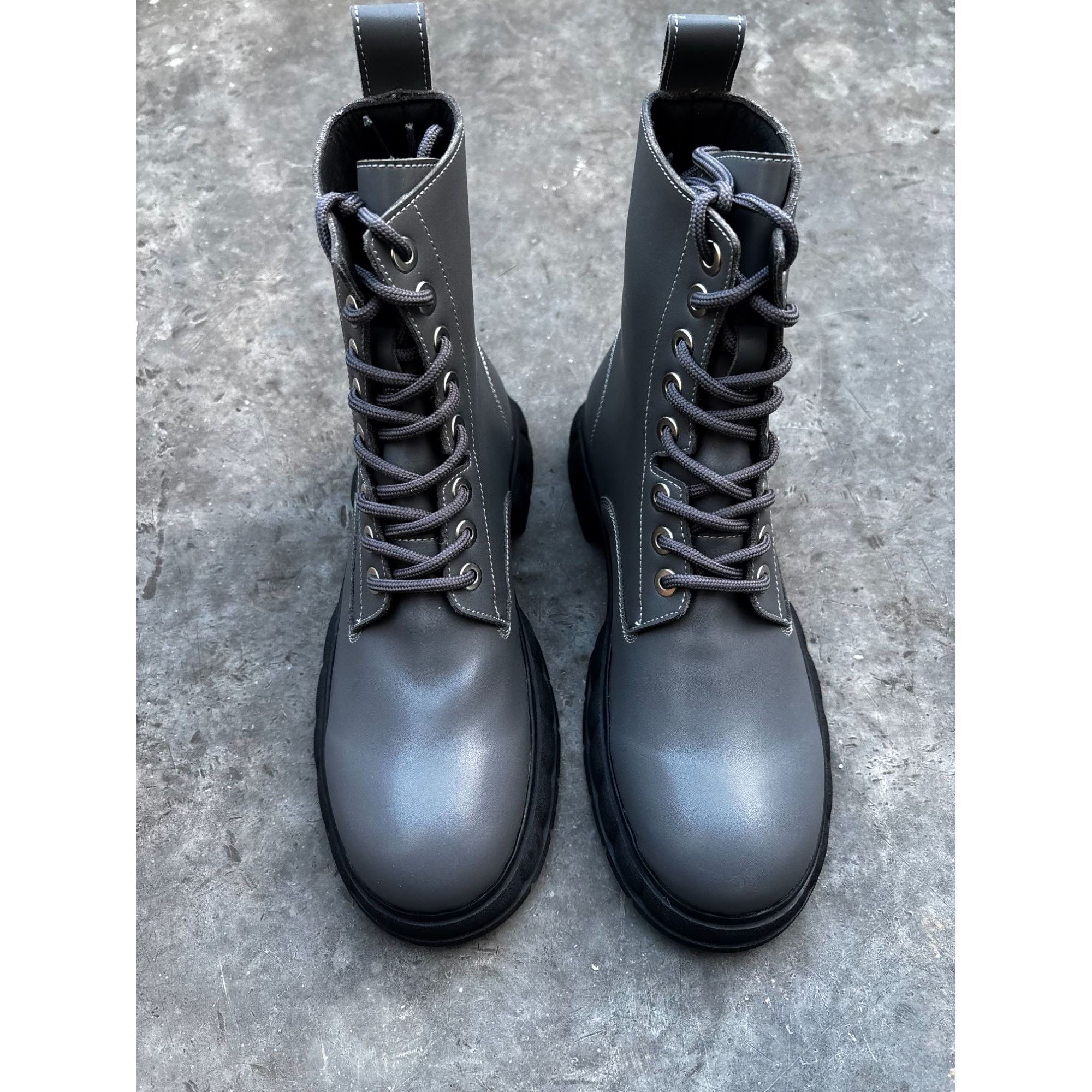VIRON Viron 1992 Sustainable Grey Combat Boots Size 39 Brand Unrel Size US 9 / IT 39 - 2 Thumbnail