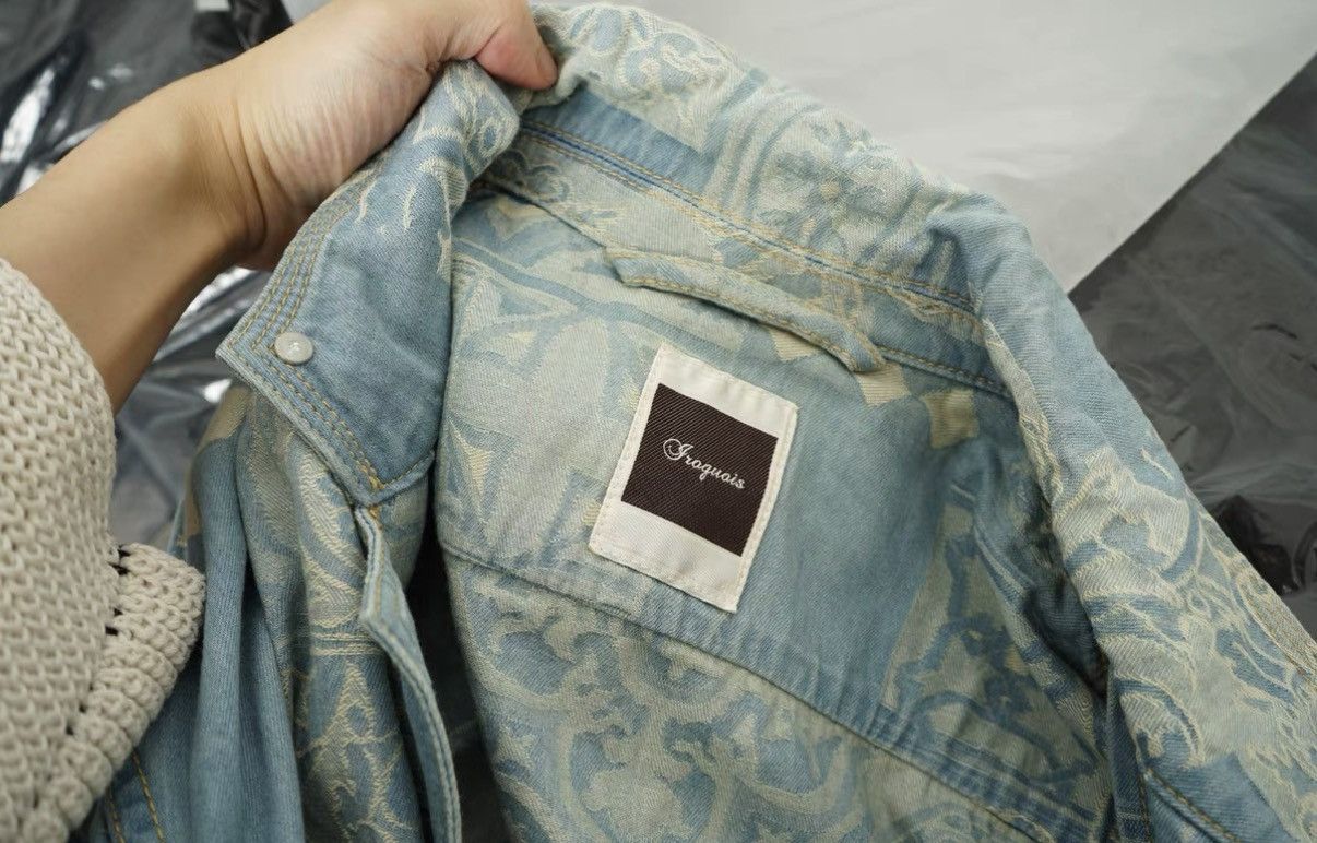 Iroquois Japan Iroquois Washed Embroidered Denim Mid-Length Coat Size US S / EU 44-46 / 1 - 7 Thumbnail