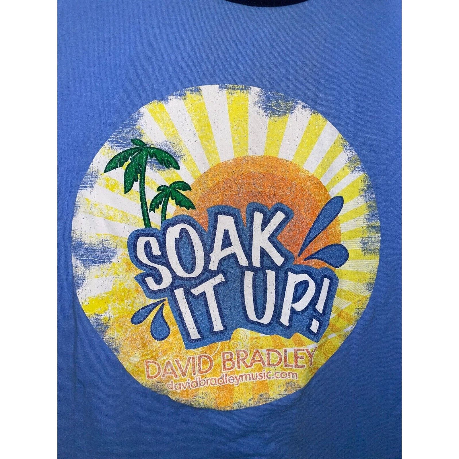 Gildan David Bradley Shirt Soak It Up Music Tour Concert Ringer Tee Size US L / EU 52-54 / 3 - 2 Thumbnail