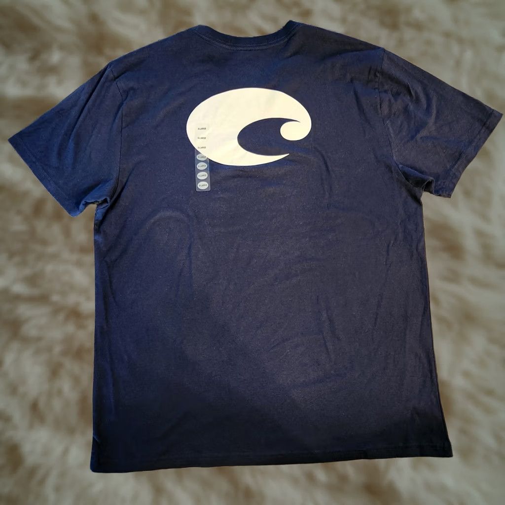 Vintage VINTAGE Costa Del Mar T Shirt Tee Mens XL Navy Blue Classic Logo Double Sided New Size US XL / EU 56 / 4 - 1 Thumbnail