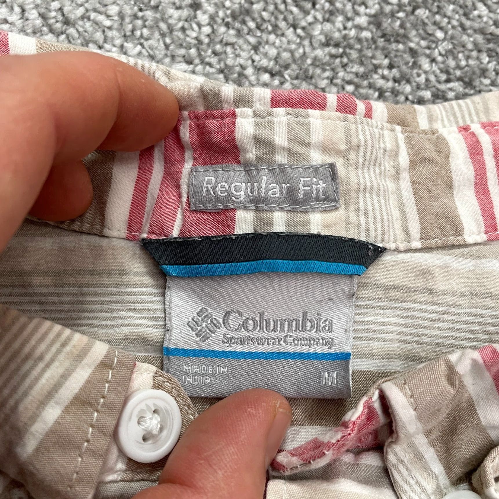Vintage Columbia Shirt Mens Medium Multi Striped Short Sleeve Button Down Regular Fit Size US M / EU 48-50 / 2 - 7 Thumbnail