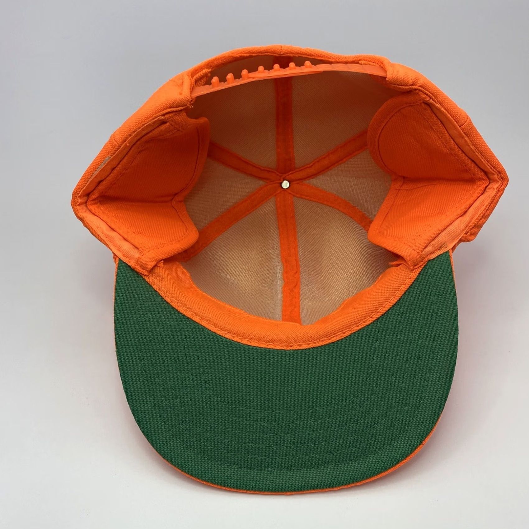 GAS Blaze Orange Ear Flap Hunting Hat - Vintage Safesport Trap Size 44L - 5 Thumbnail