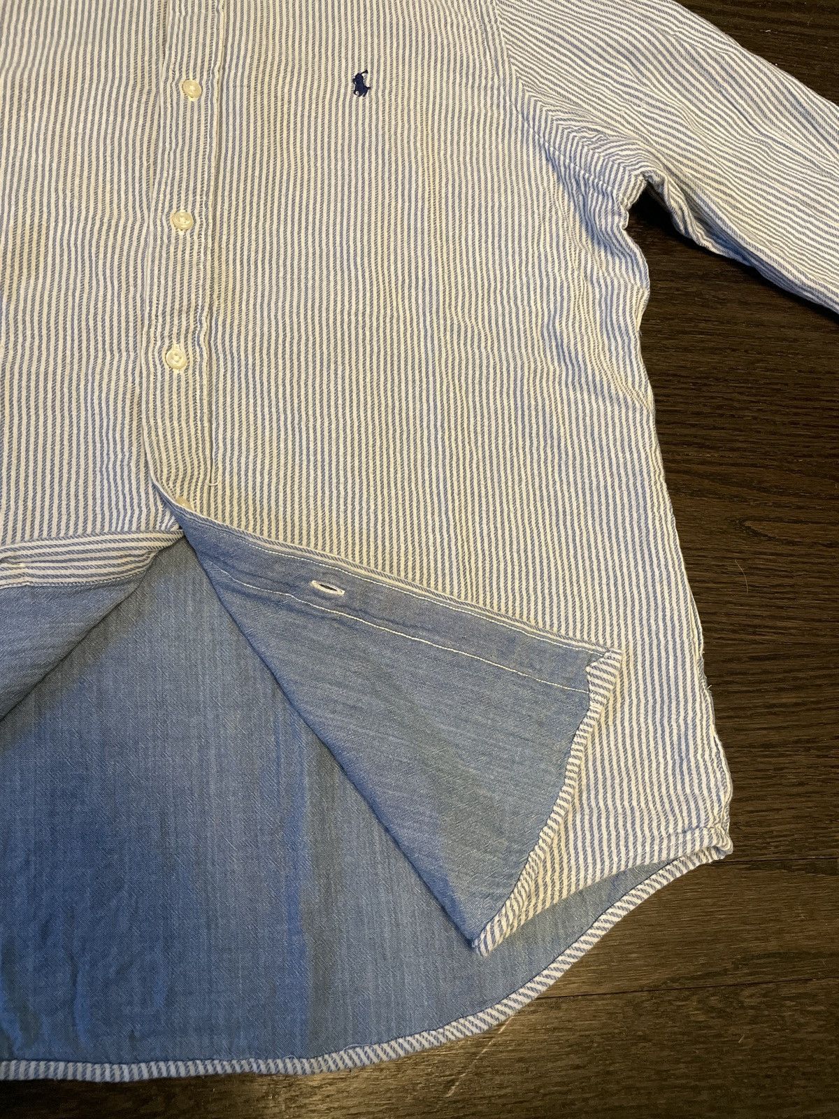 Polo Ralph Lauren Classic Fit striped Indigo Polo button down Size US L / EU 52-54 / 3 - 2 Thumbnail