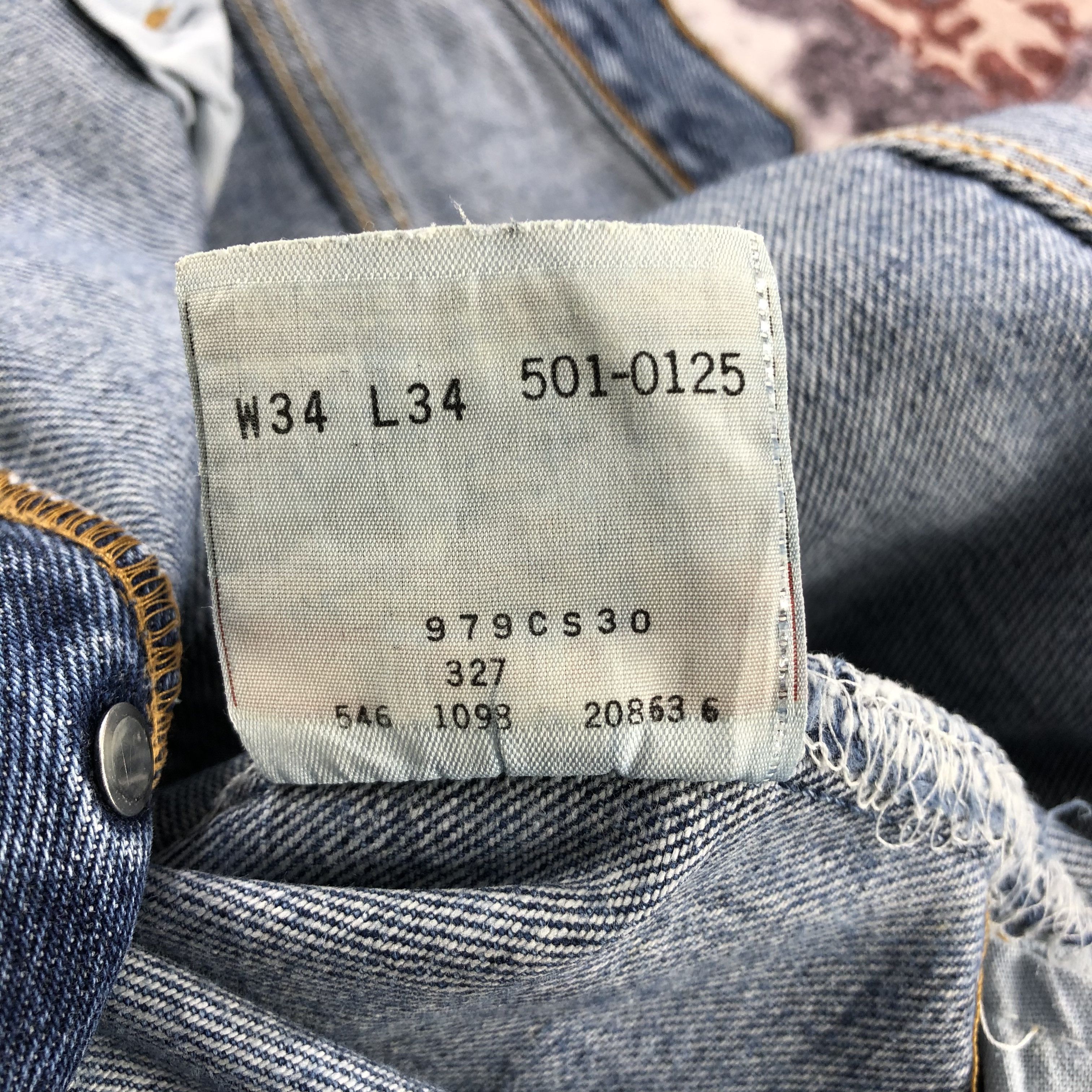Levi's × Vintage Vintage 90s Blue Wash Levis 501 Jeans-JM2228 Size US 35 - 15 Thumbnail