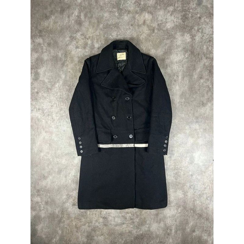 image of 1997 Helmut Lang Woments Painted Stripe Coat in Black, Women's (Size Small)