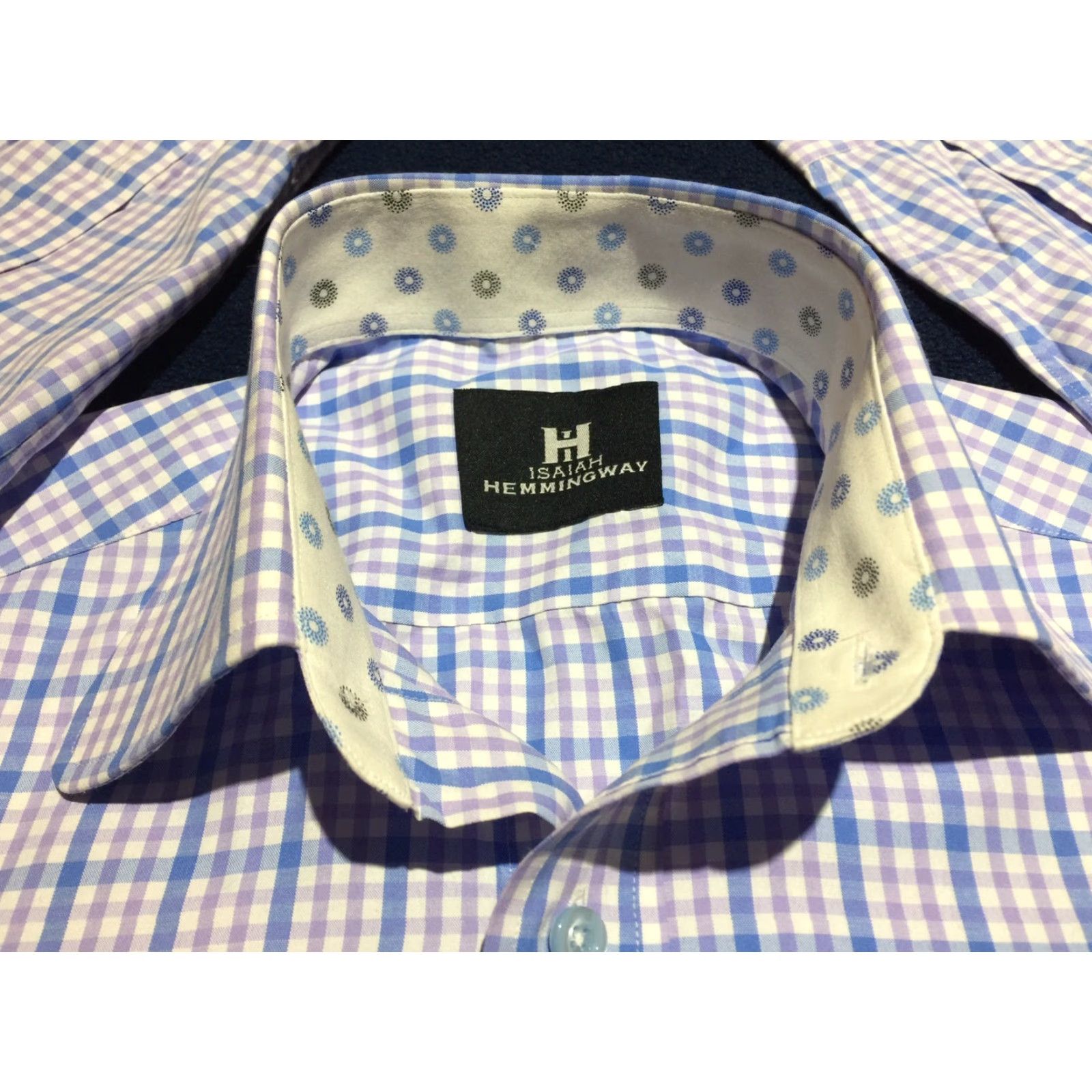 Isaia NEW YORK DESIGNER ISAIAH HEMMINGWAY BUTTON-UP SHIRT M MULTI-COLOR SLIM FIT PLAID MENS Size US M / EU 48-50 / 2 - 3 Thumbnail