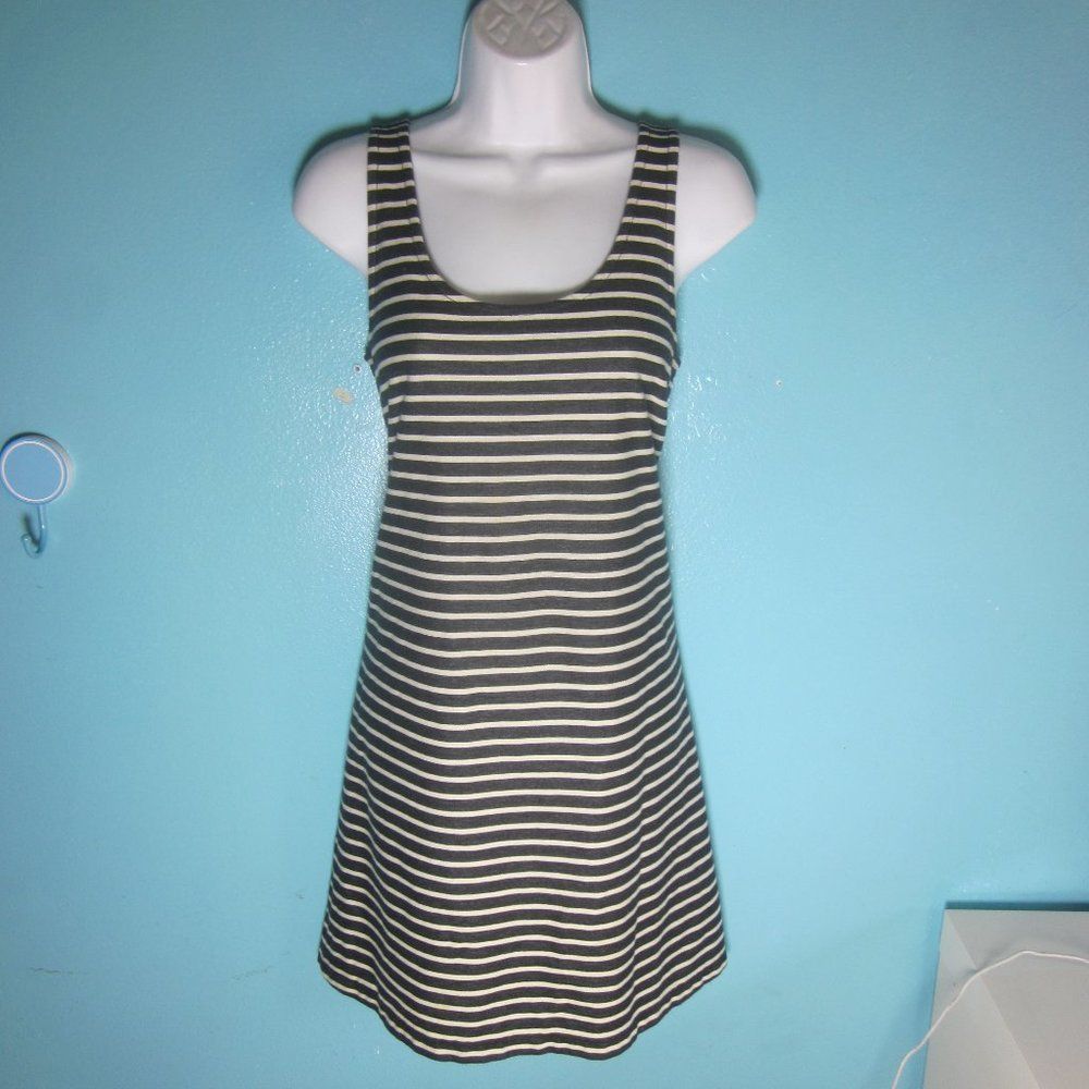 Madewell Madewell Womens Size M Gray Black Striped Short Summer Cotto Size M / US 6-8 / IT 42-44 - 8 Thumbnail