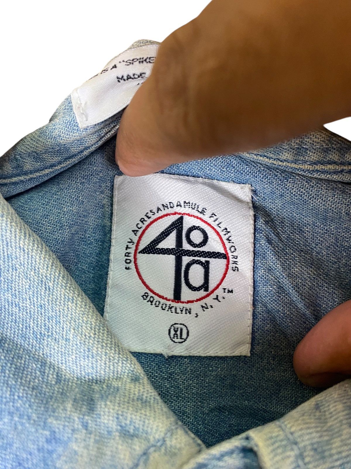 Cross Colours Vintage 40 Acres and A Mule Filmworks Spike Lee Denim Shir Size US XL / EU 56 / 4 - 13 Thumbnail