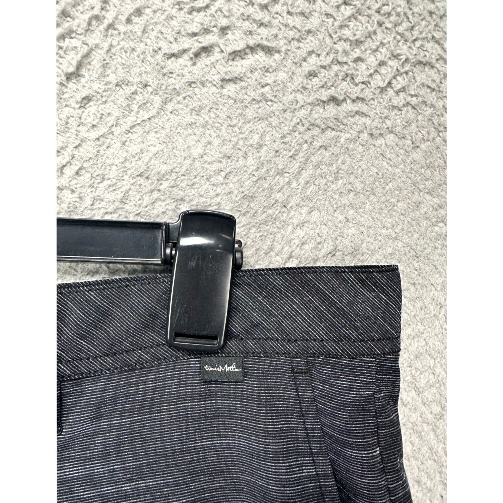 TravisMathew Travis Mathew Shorts Mens 34 Dark Grey Stripes Chinos Flat Front Golf Stretch Athletic Casual Outdoor Size US 34 / EU 50 - 6 Thumbnail