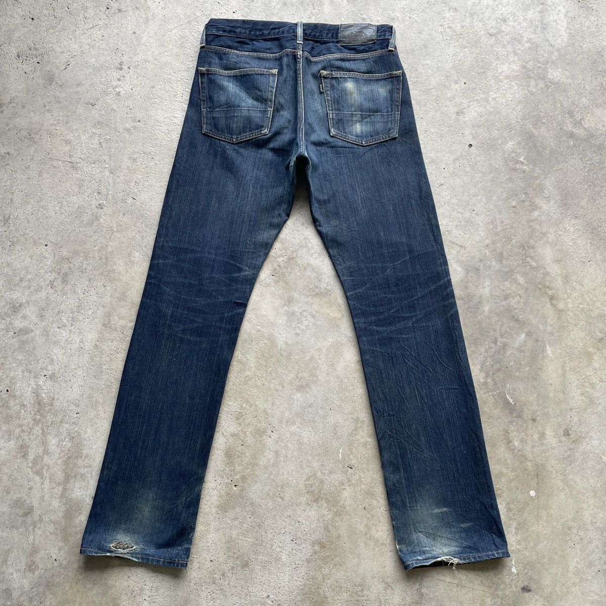 Japanese Brand W32x33💥 Vintage Beams Dark Blue Denim Jeans Pants Size US 32 / EU 48 - 12 Thumbnail