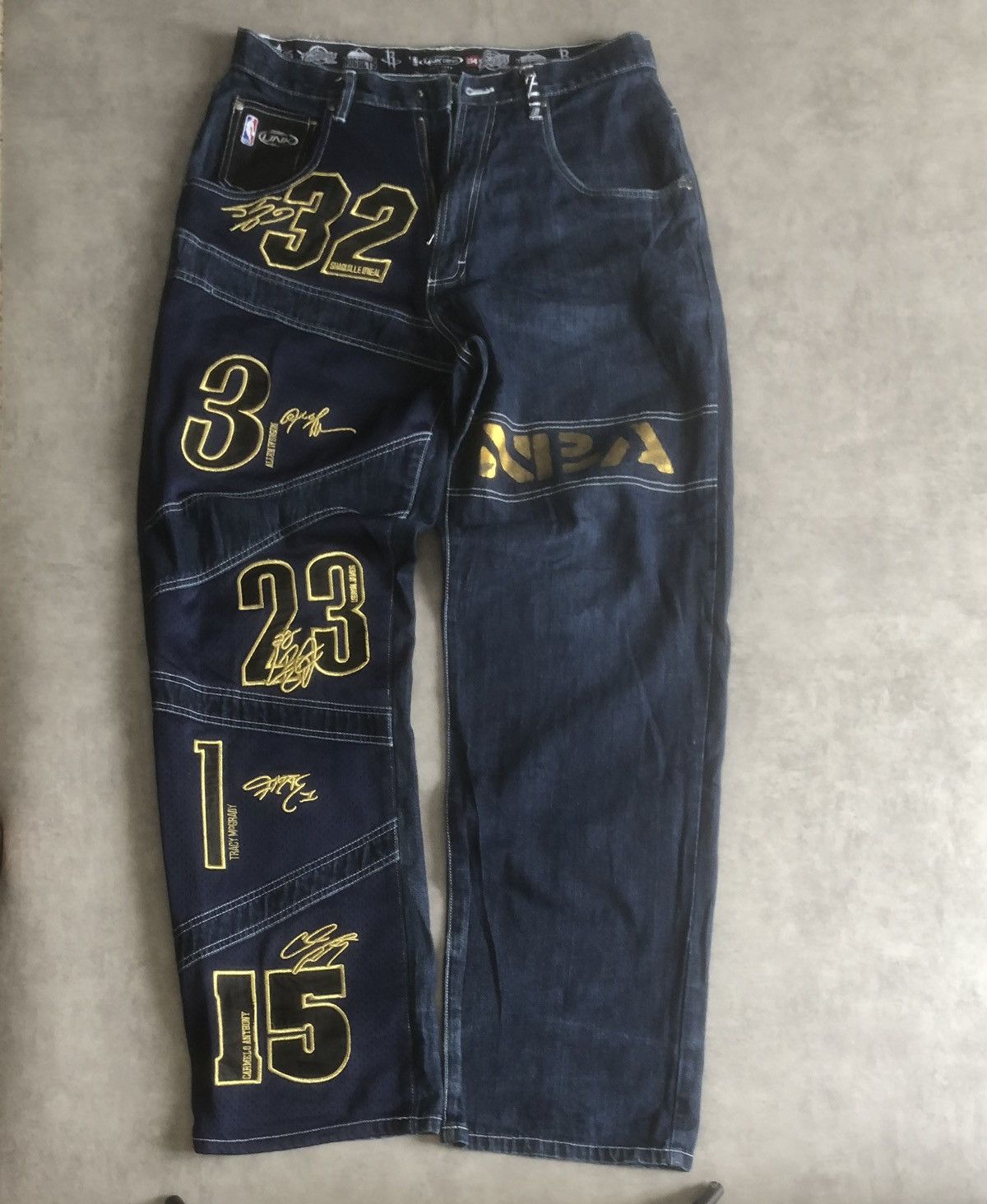 Designer × NBA × Vintage Vintage NBA Jeans Team UNK Denim