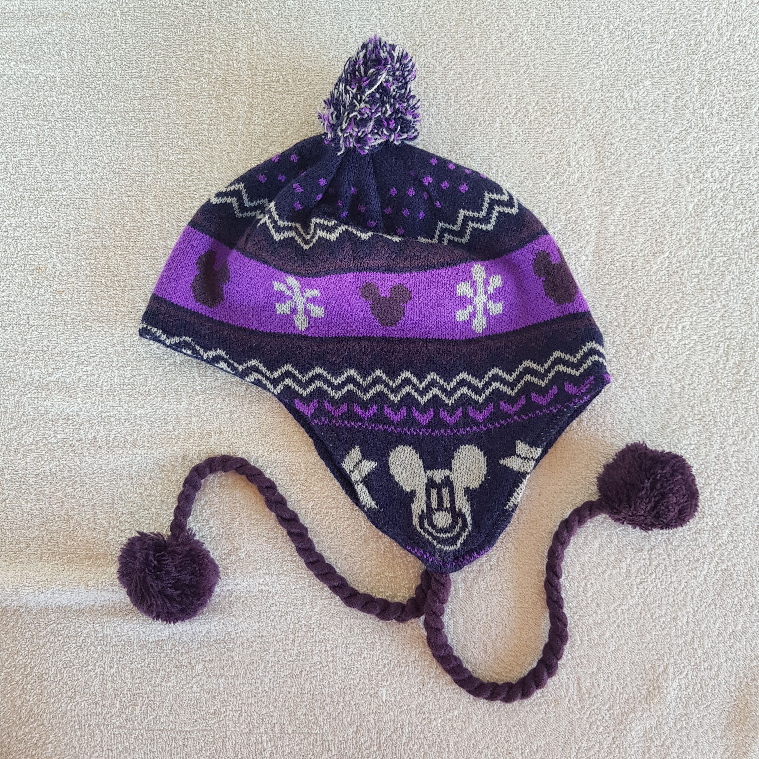 Mickey Mouse Vintage Mickey Mouse Earflap Beanie Snow Caps Hats. Size ONE SIZE - 5 Thumbnail