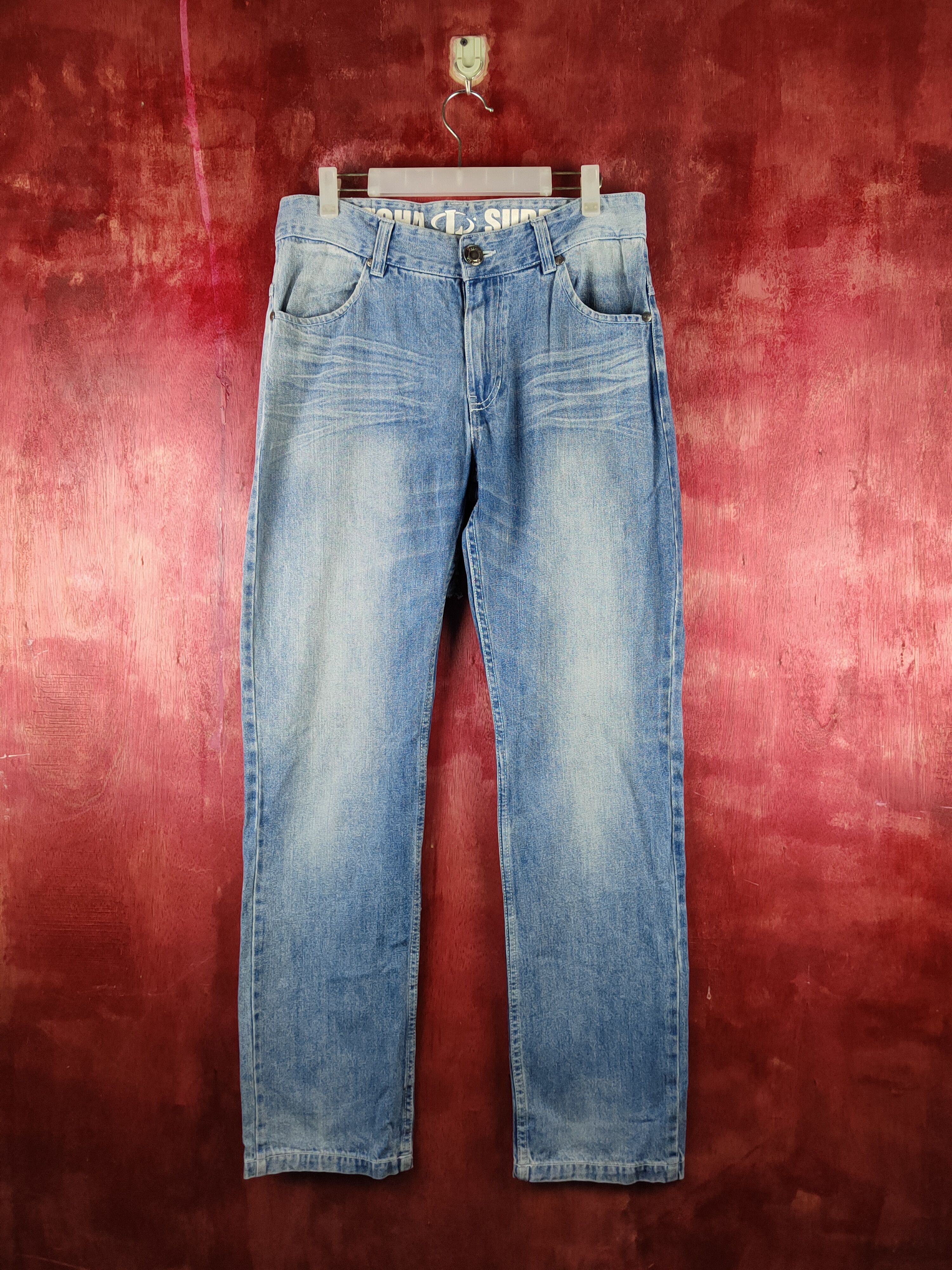 Gotcha Blue Faded Surf Distressed Ripped Jeans #S2334