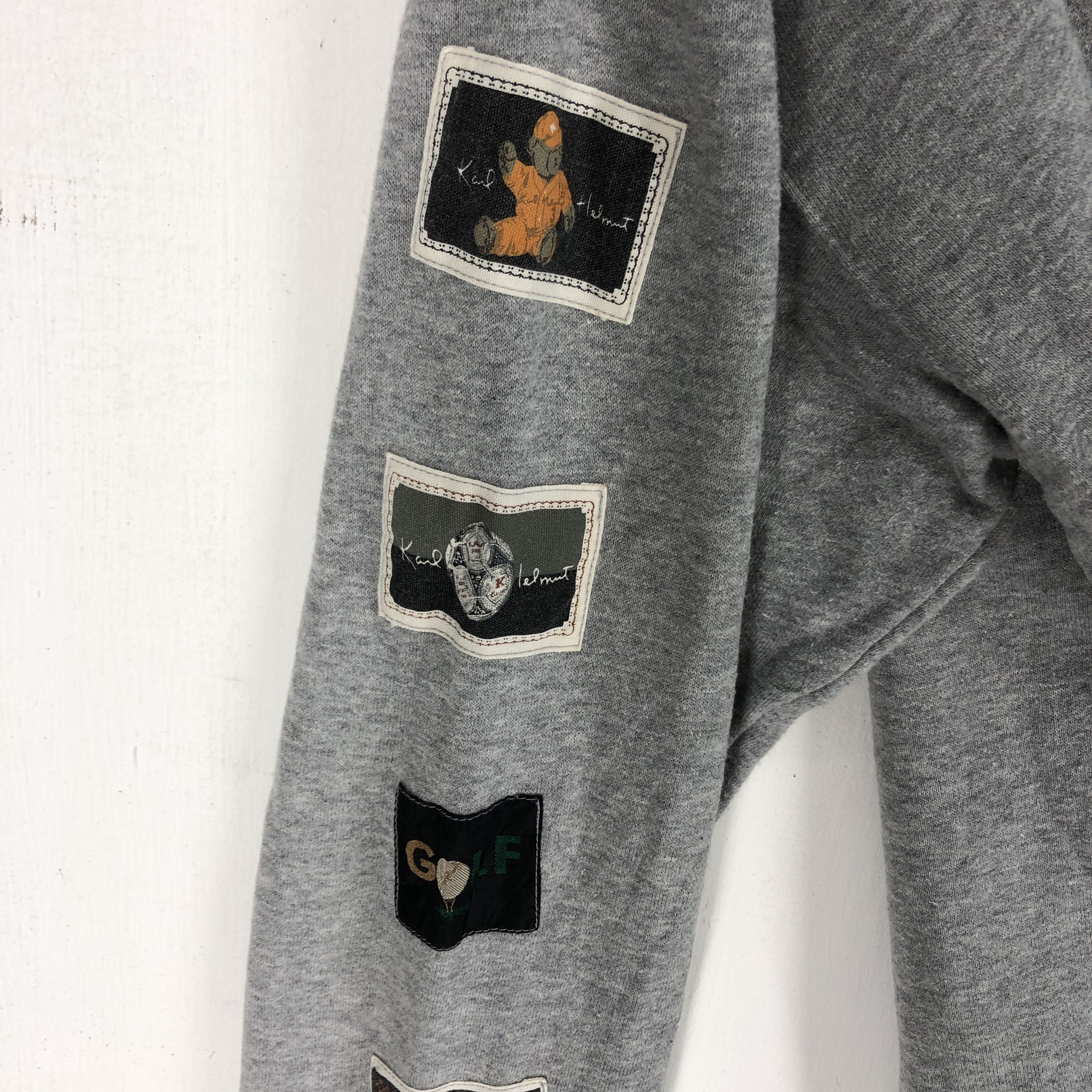 Karl Helmut KARL HELMUT SPORTS Patch Logo Crew Neck Sweatshirt #2589-92 Size US L / EU 52-54 / 3 - 8 Thumbnail