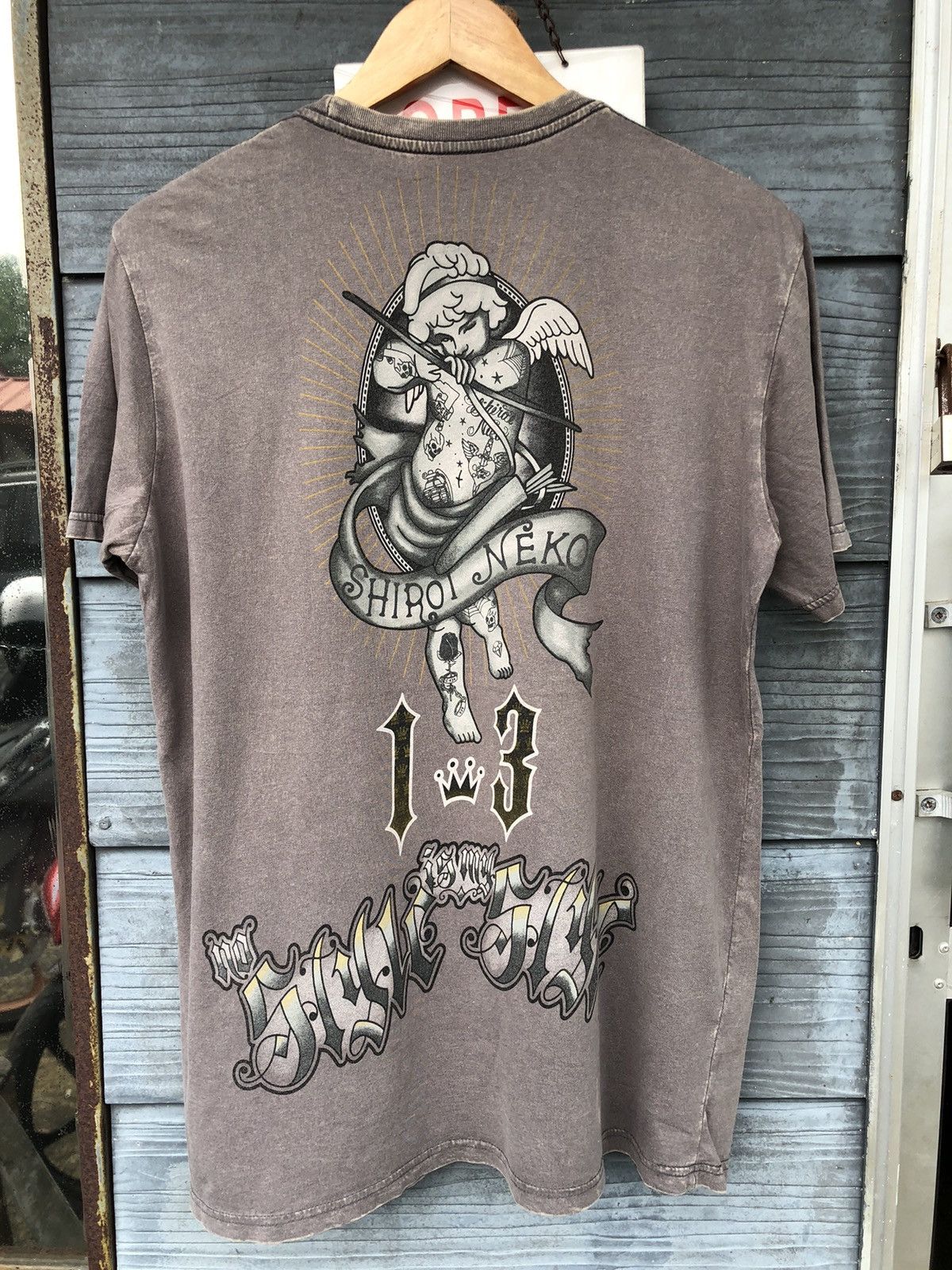 Ed Hardy × Vintage 🔥Vintage Y2K🔥 Shiroi Neko Art Like Christian Audigier Tee Size US L / EU 52-54 / 3 - 9 Thumbnail